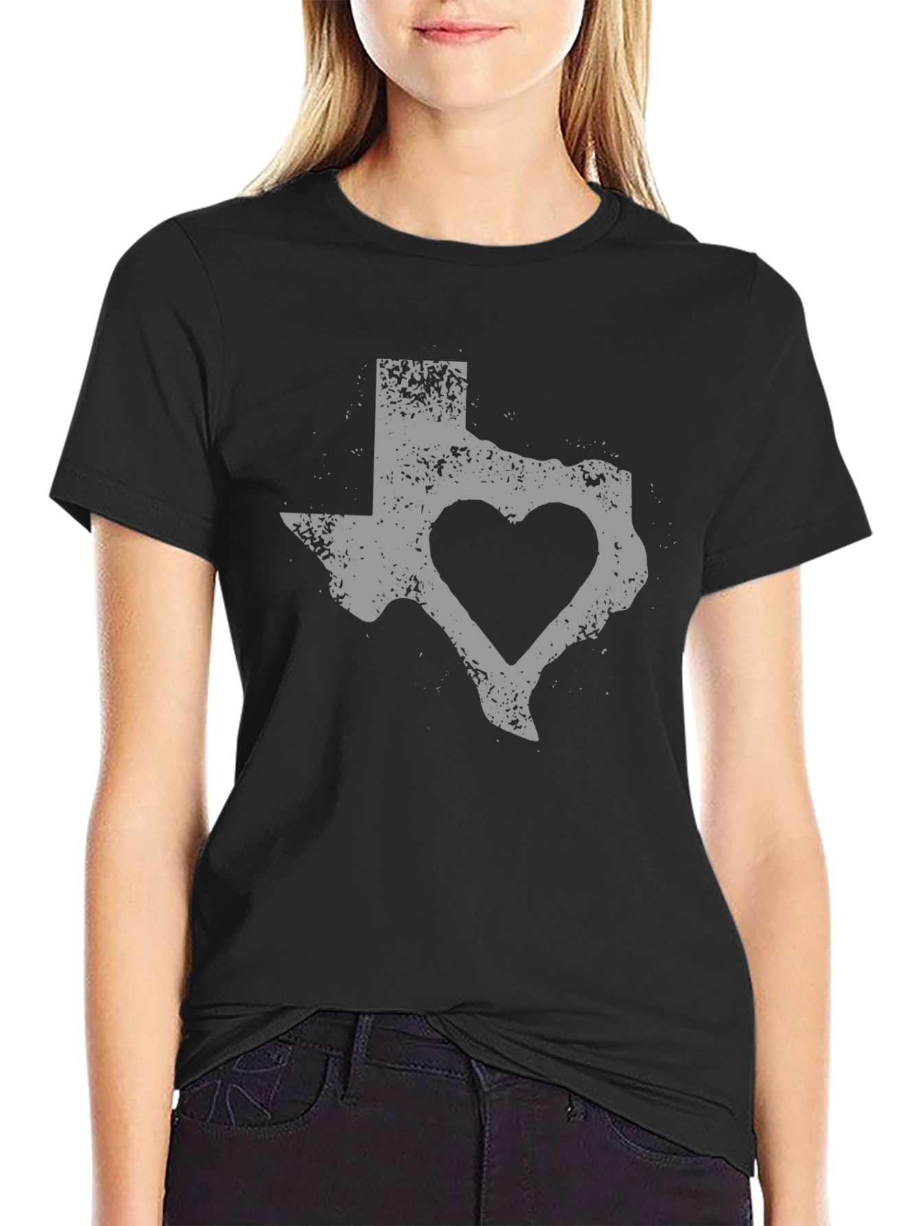 Texas Heart T-Shirt - Distressed State Pride Tee