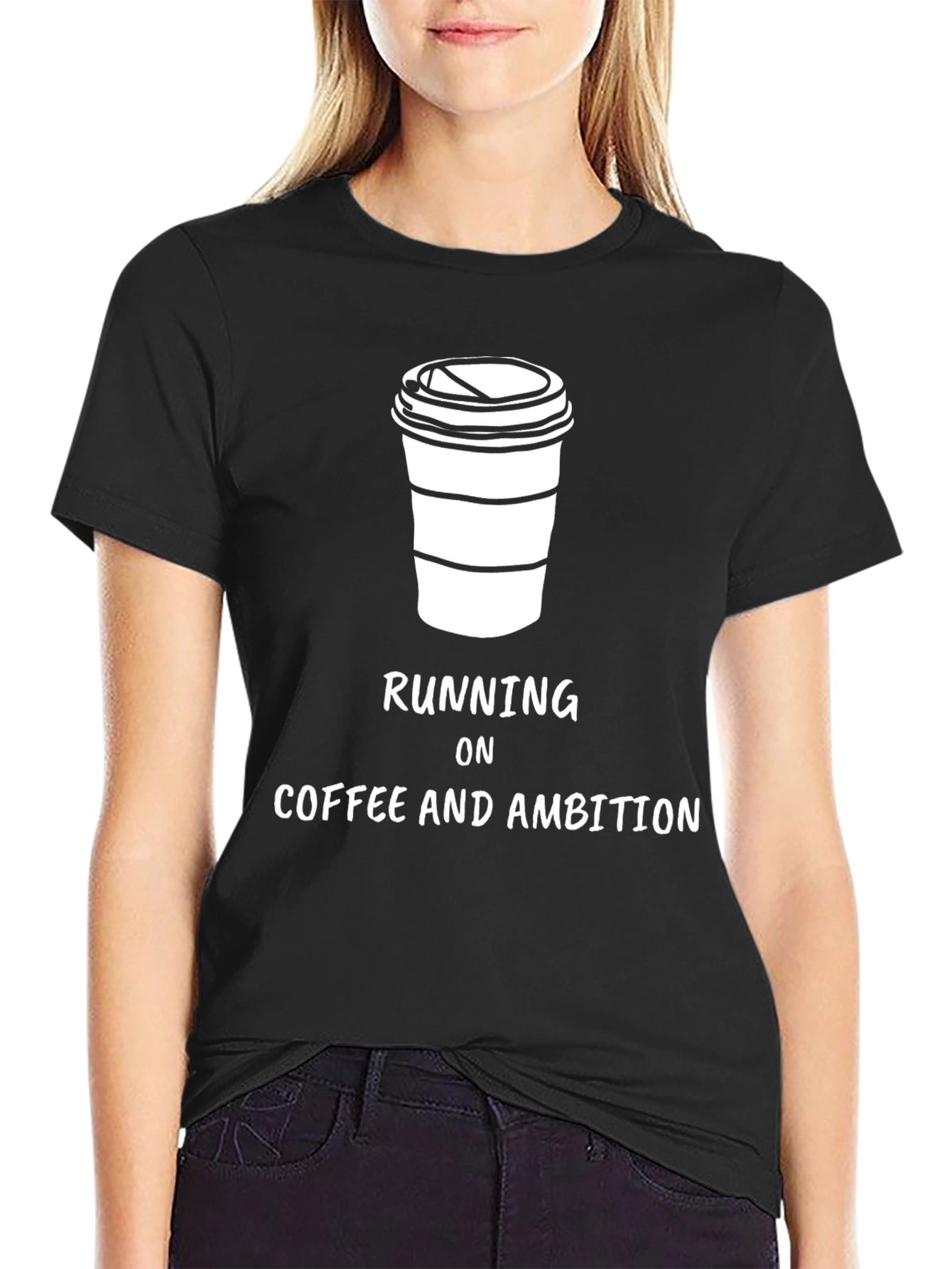 Coffee & Ambition Graphic Tee - Black