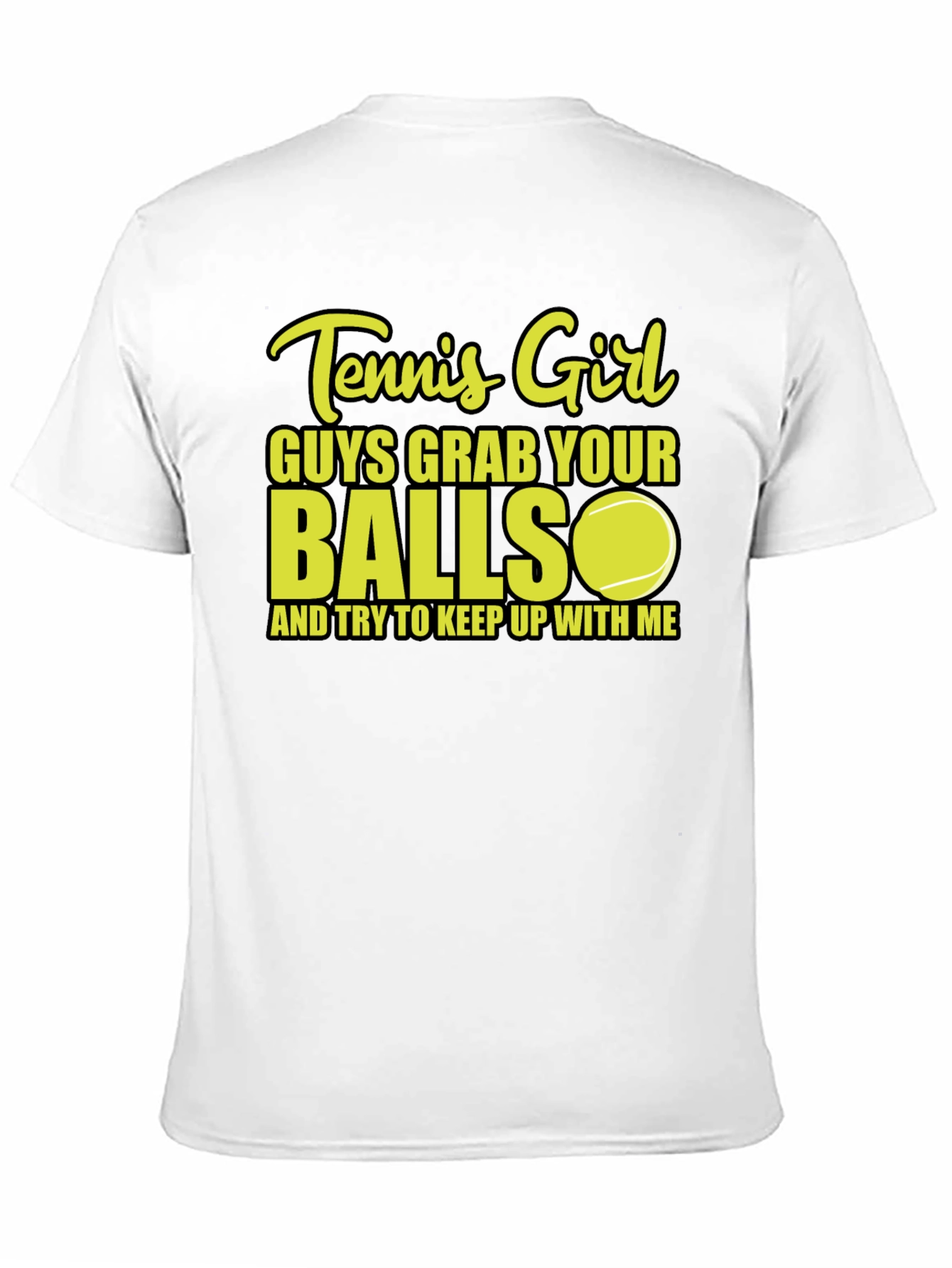 Tennis Girl Balls Graphic T-Shirt