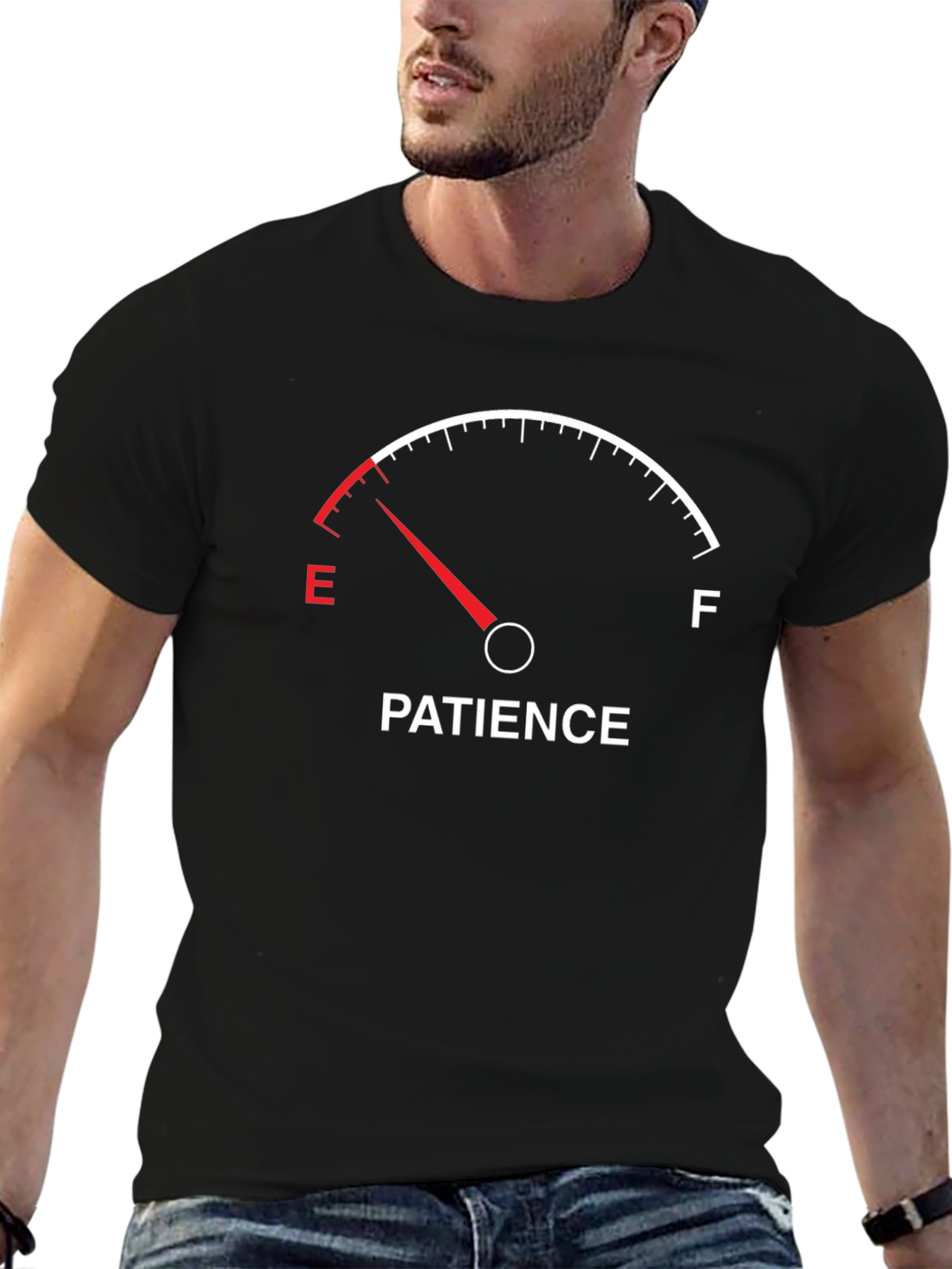 Patience Empty Gauge Funny Graphic T-Shirt