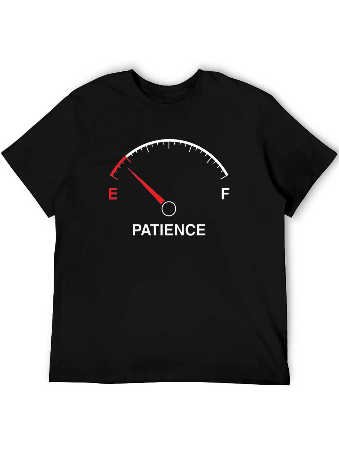 Patience Empty Gauge Funny Graphic T-Shirt