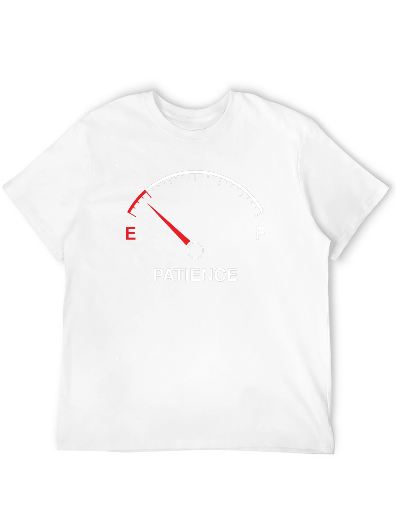 Patience Empty Gauge Funny Graphic T-Shirt