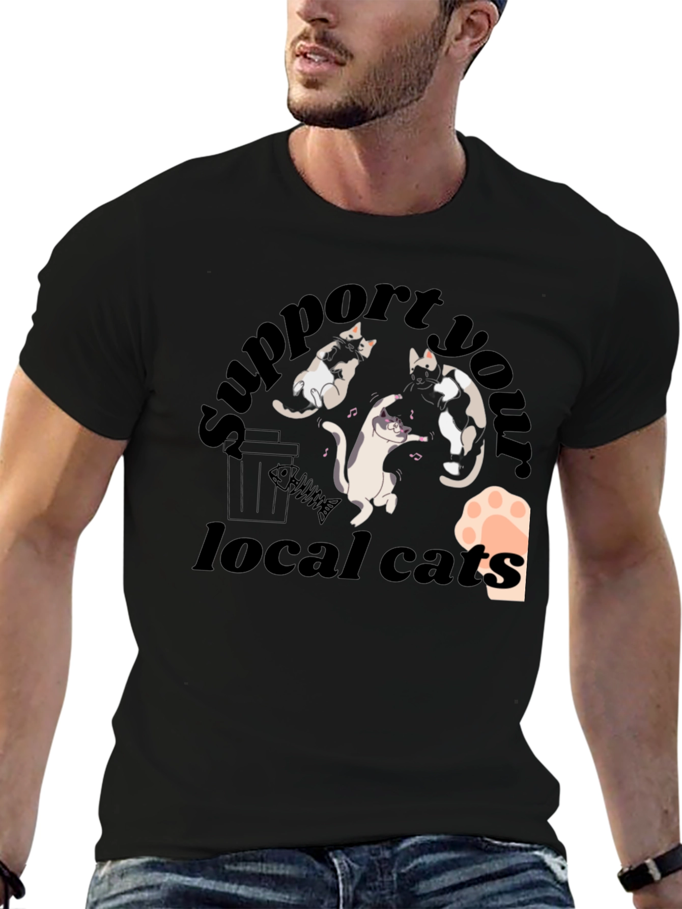 Support Your Local Cats T-Shirt