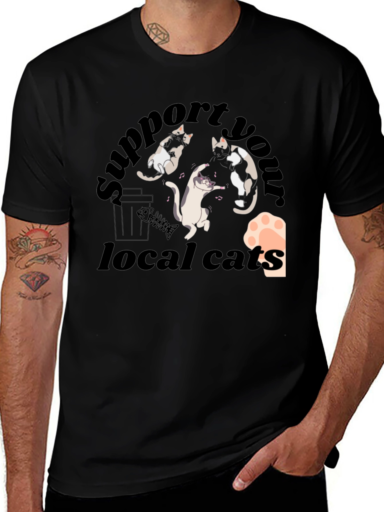 Support Your Local Cats T-Shirt