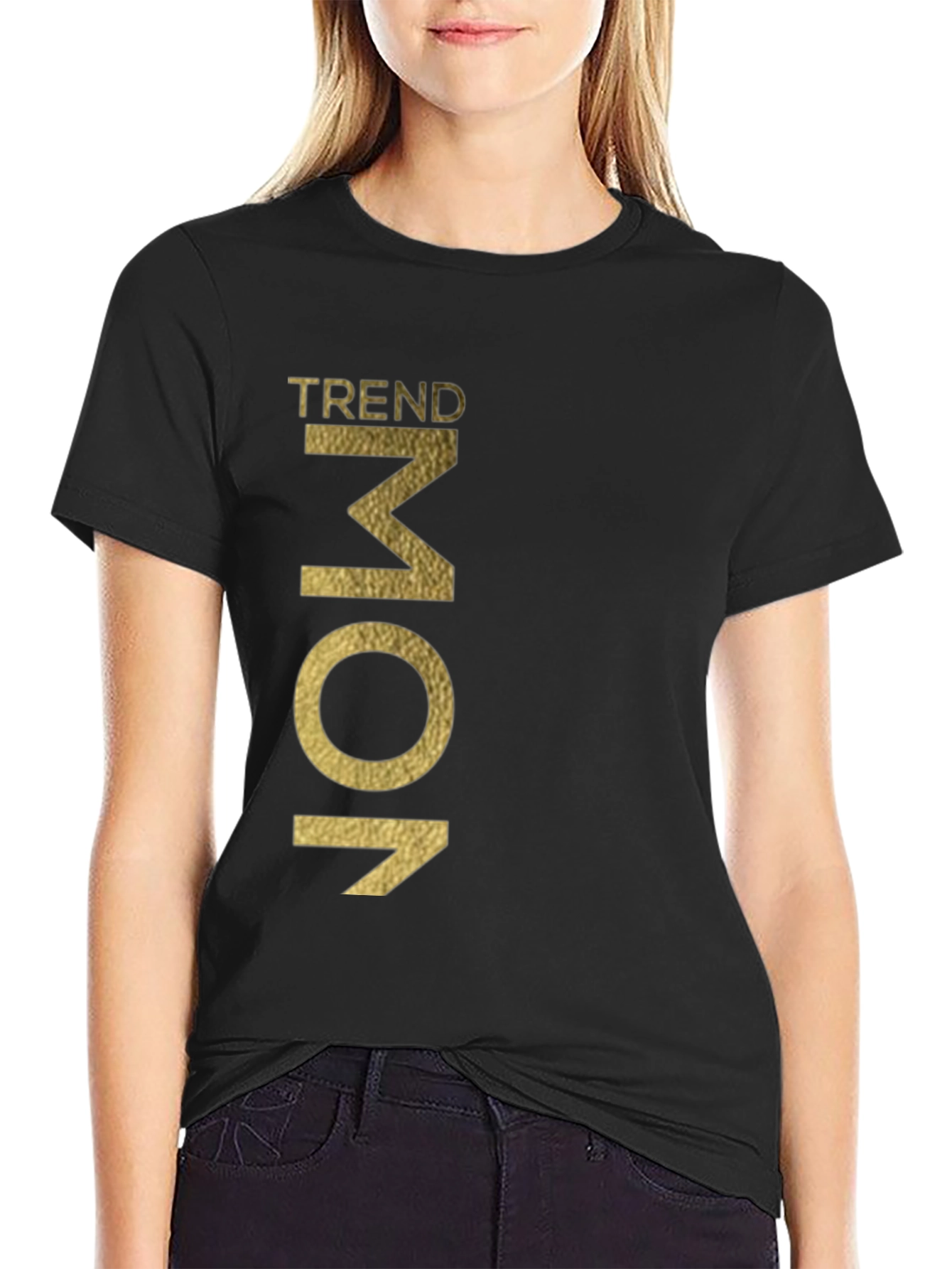 Trendy Mom Black Graphic Tee