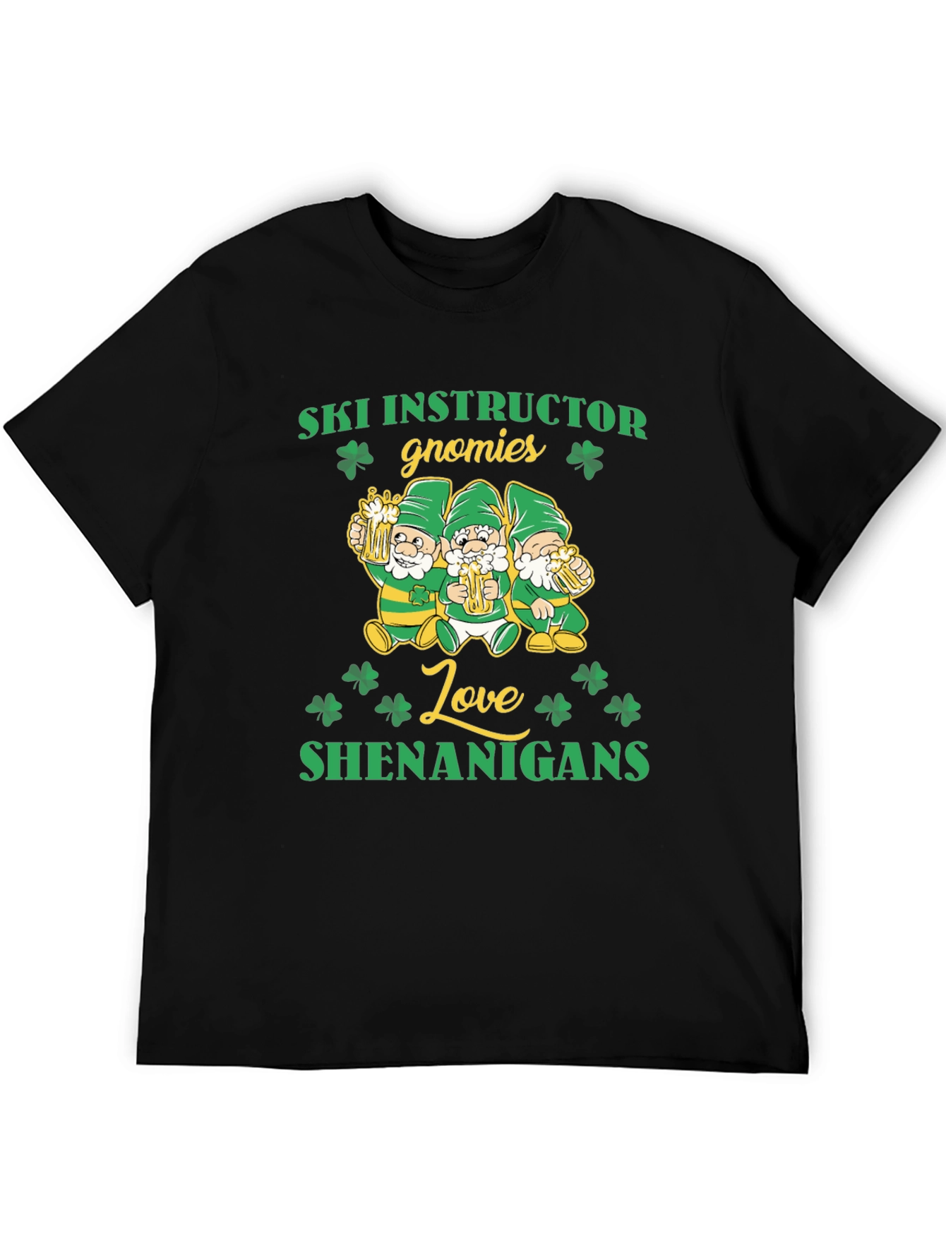 Ski Instructor Gnomies St. Patricks Day T-Shirt