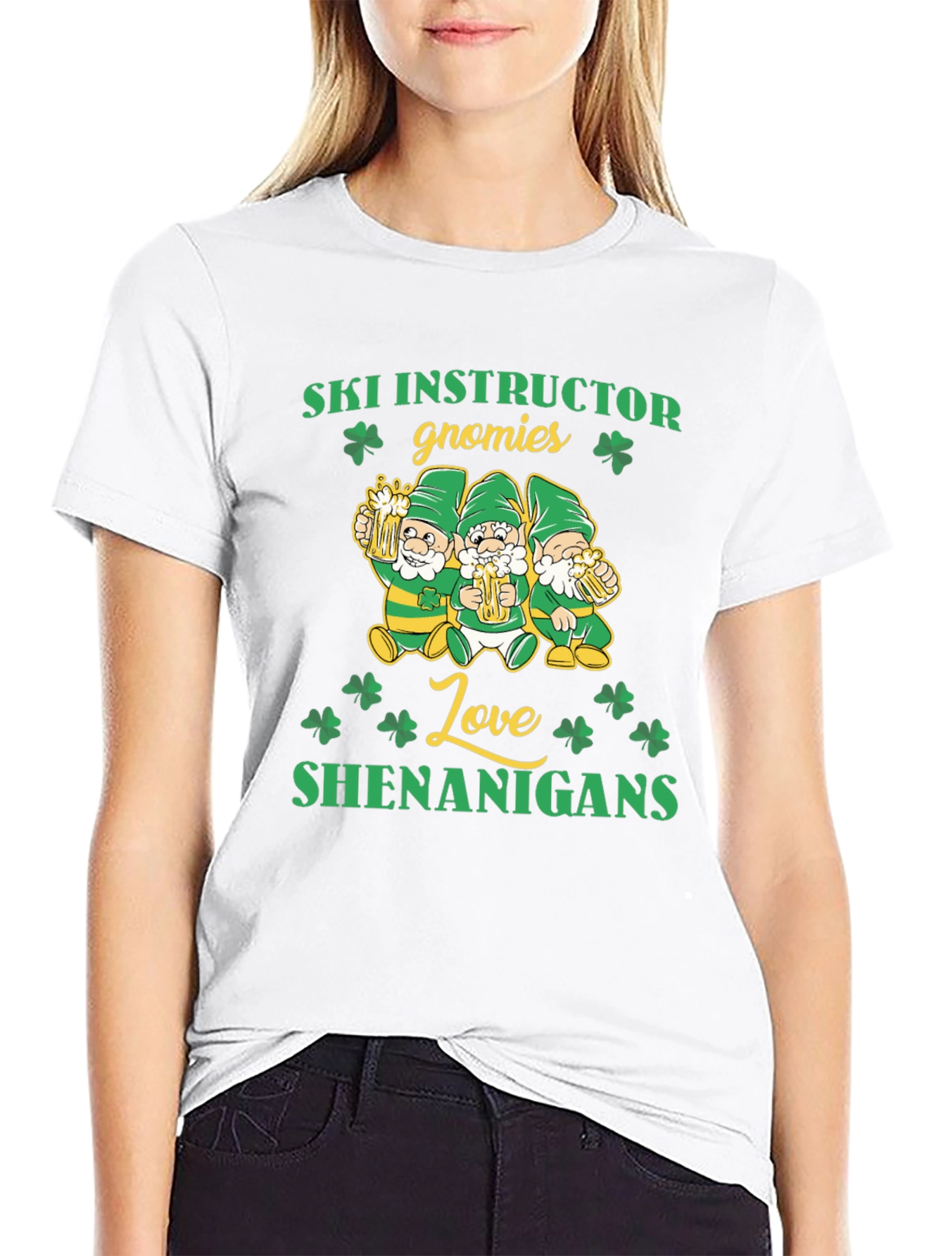 Ski Instructor Gnomies St. Patricks Day T-Shirt