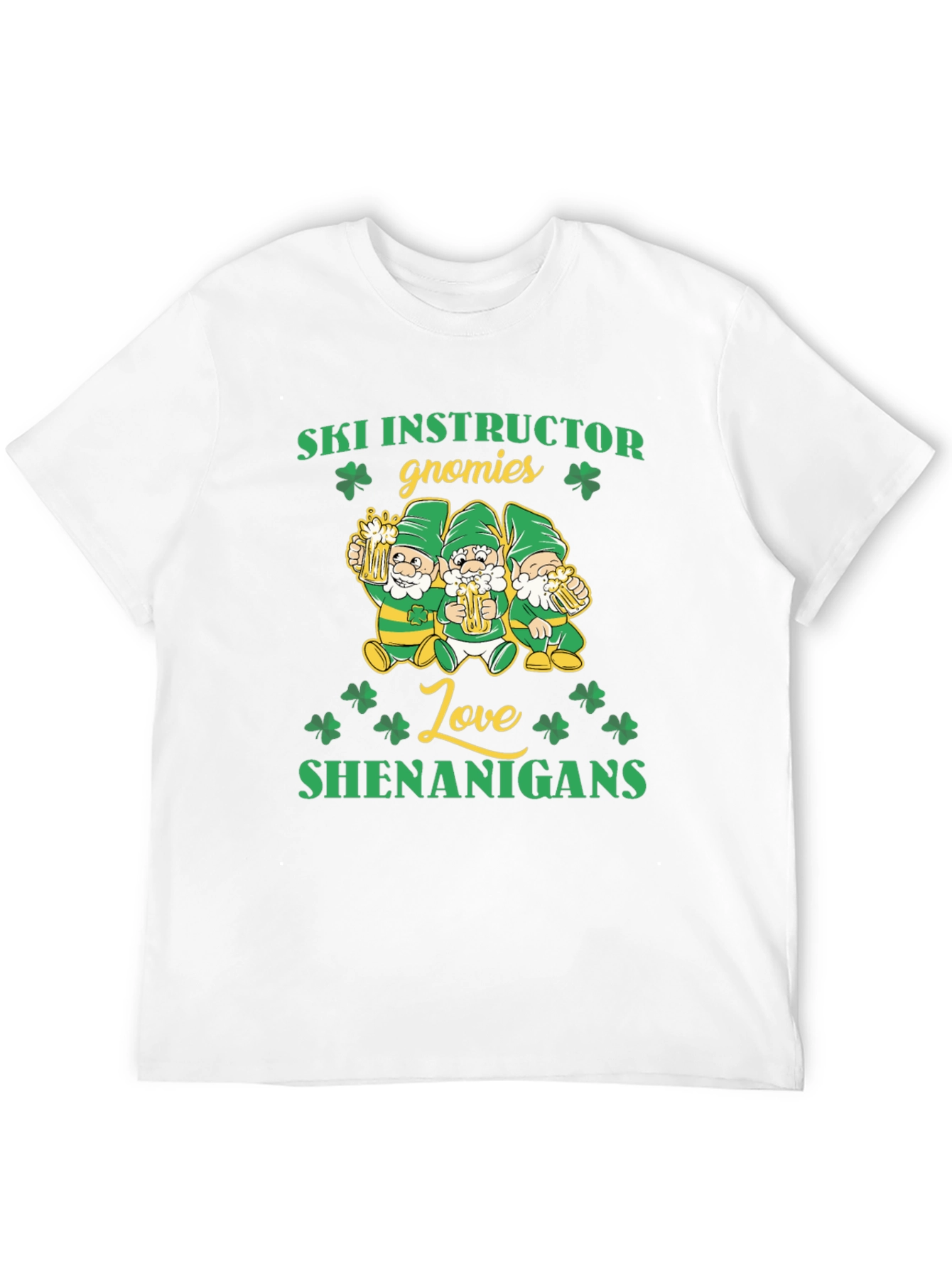Ski Instructor Gnomies St. Patricks Day T-Shirt