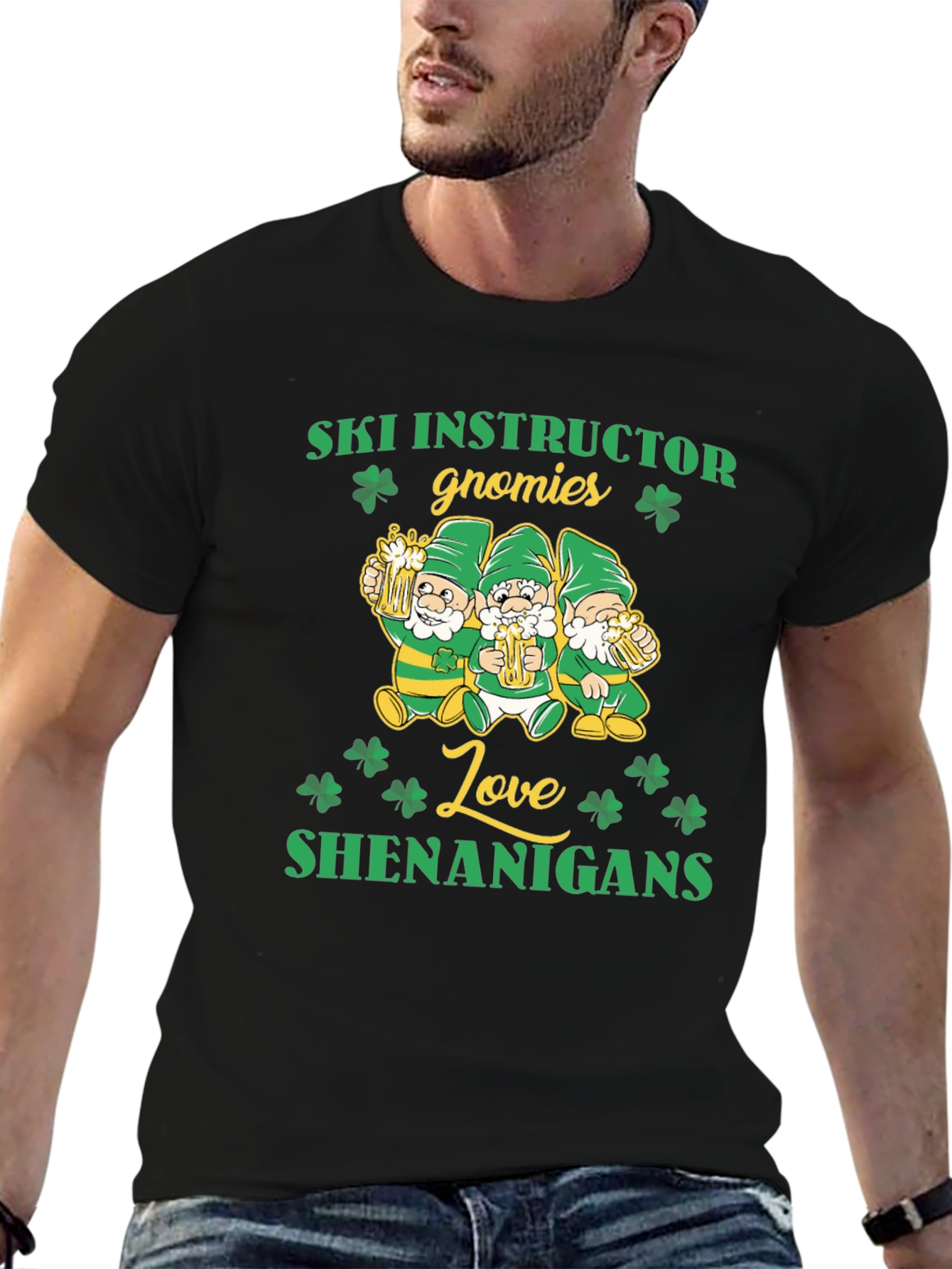 Ski Instructor Gnomies St. Patricks Day T-Shirt
