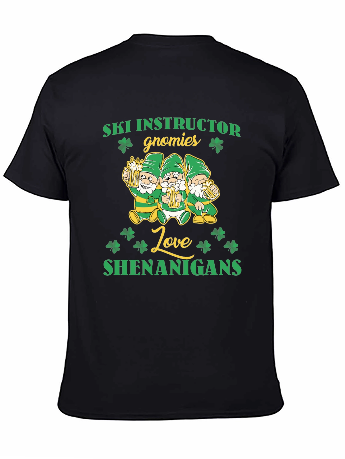Ski Instructor Gnomies St. Patricks Day T-Shirt