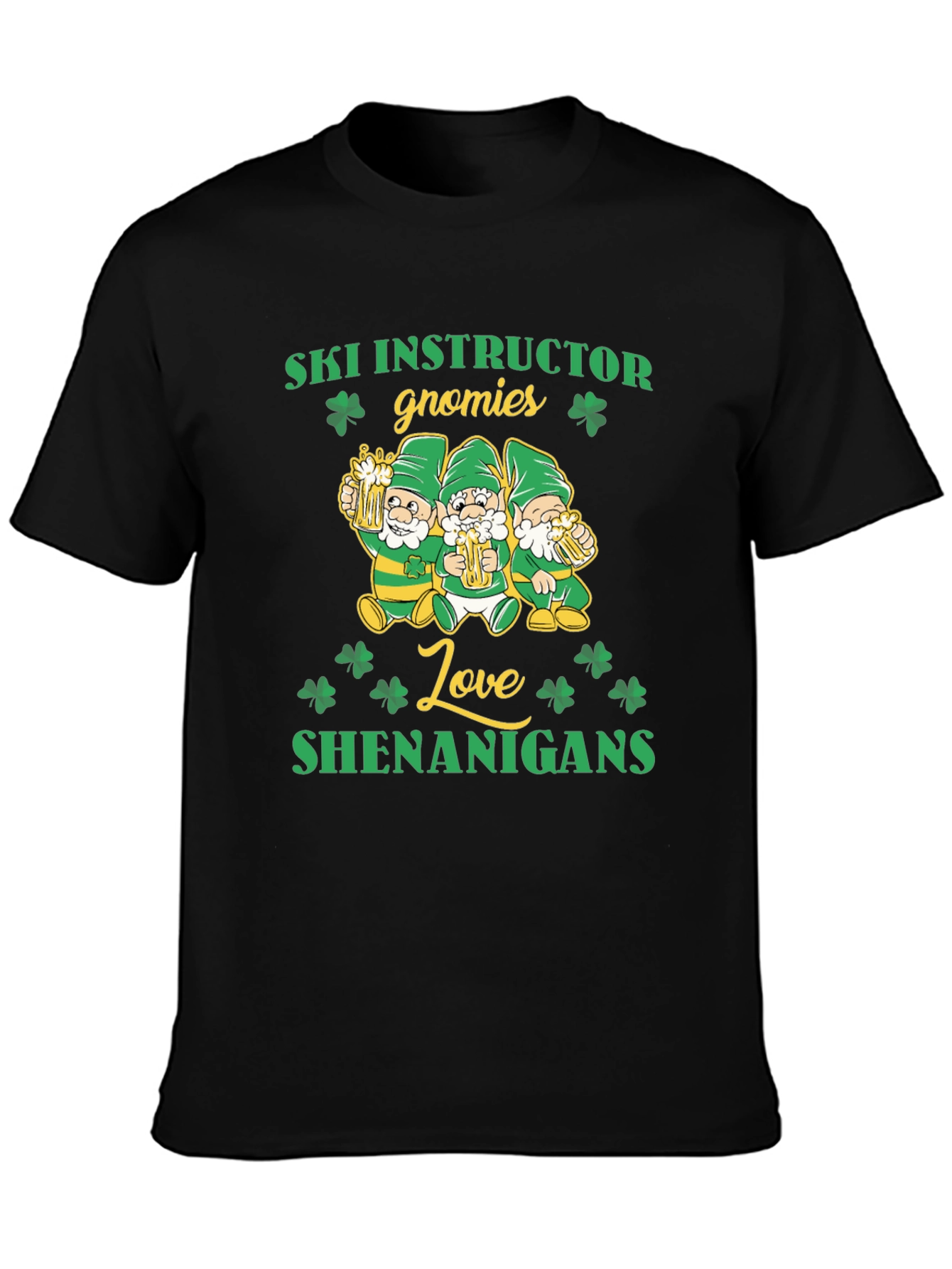 Ski Instructor Gnomies St. Patricks Day T-Shirt