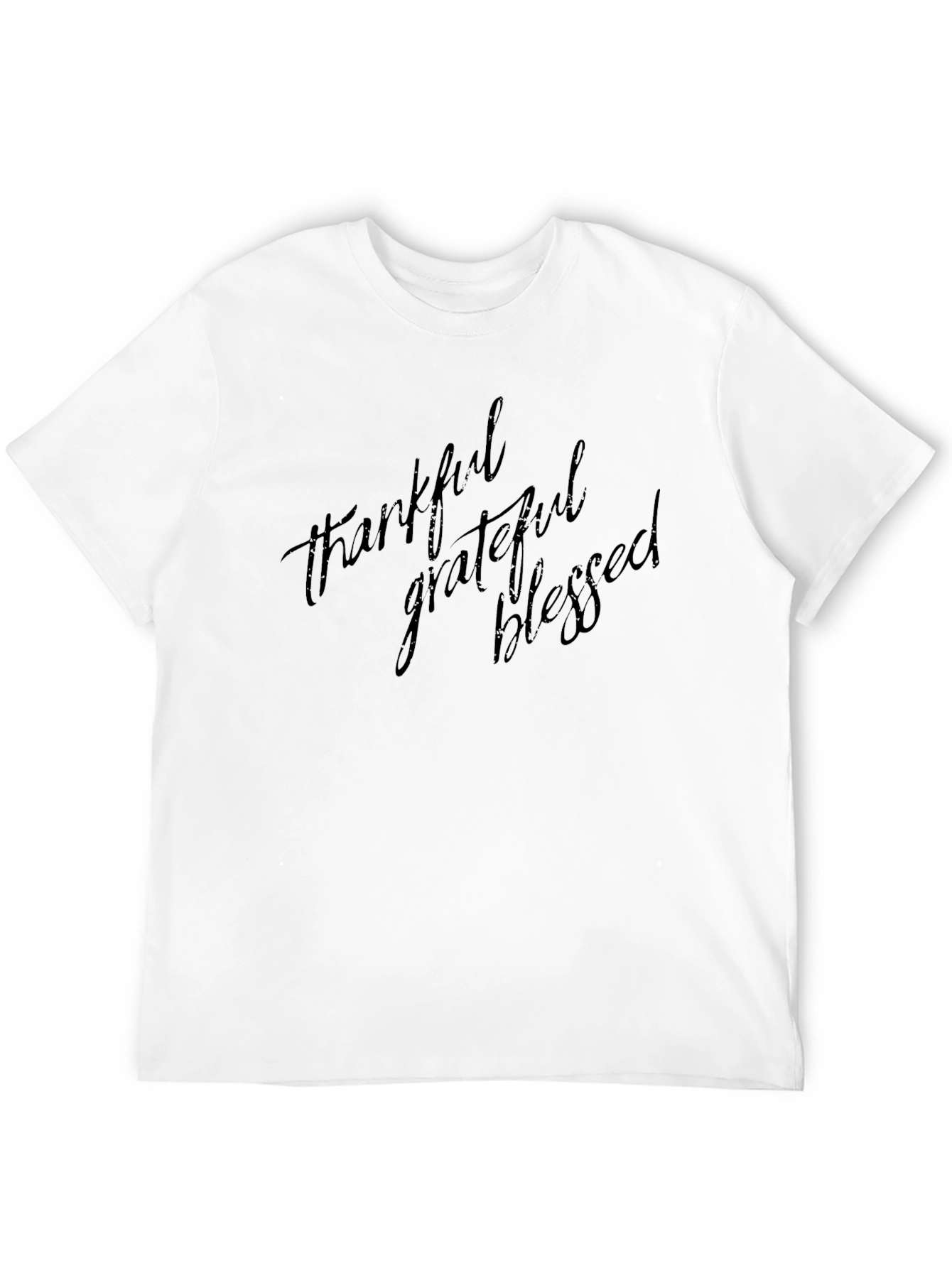 Thankful Grateful Blessed Black T-Shirt