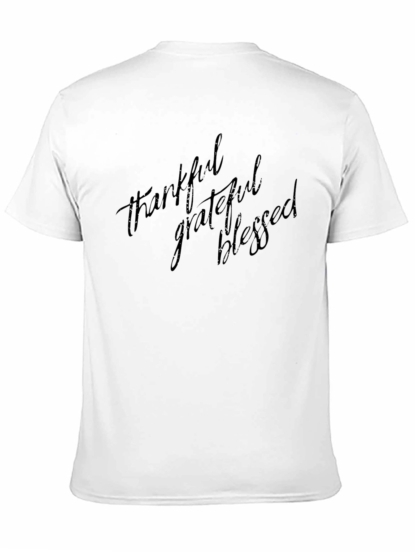 Thankful Grateful Blessed Black T-Shirt