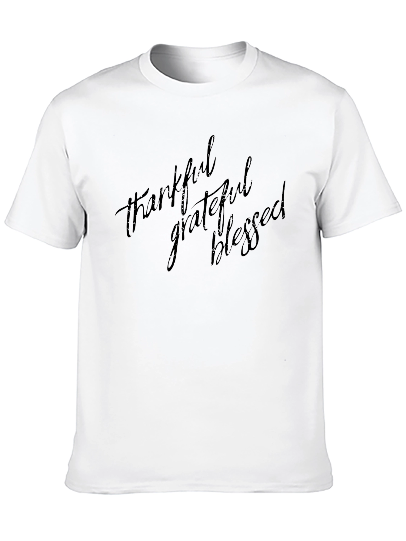 Thankful Grateful Blessed Black T-Shirt