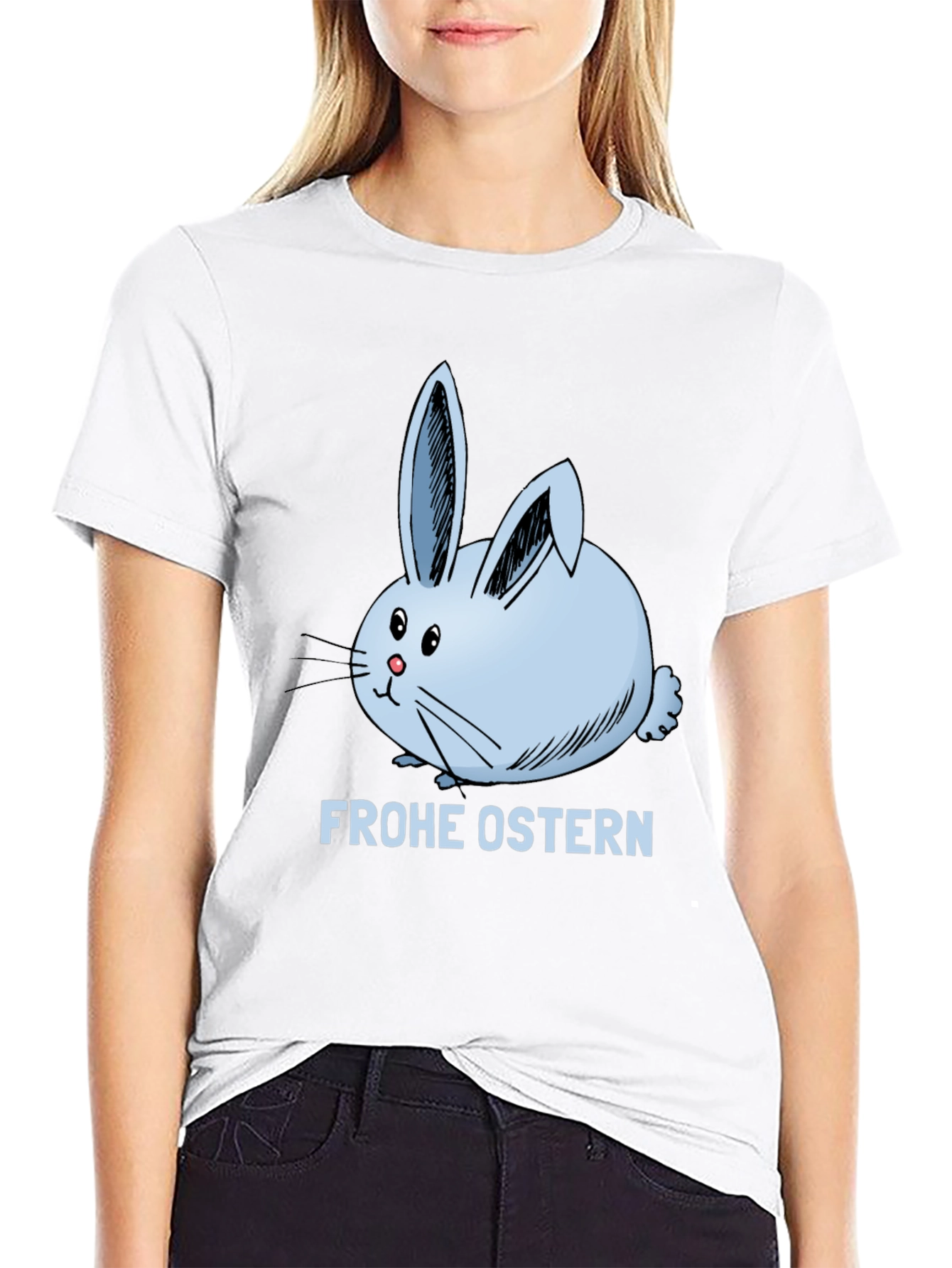 Frohe Ostern Bunny T-Shirt - Happy Easter Rabbit Tee