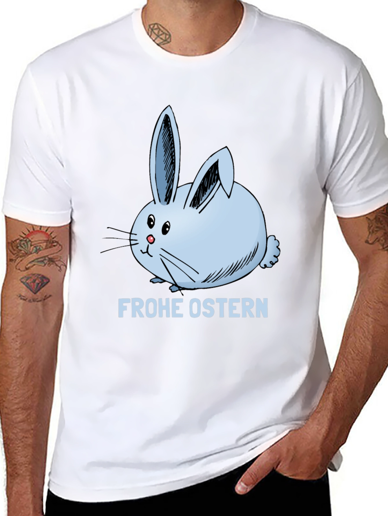 Frohe Ostern Bunny T-Shirt - Happy Easter Rabbit Tee