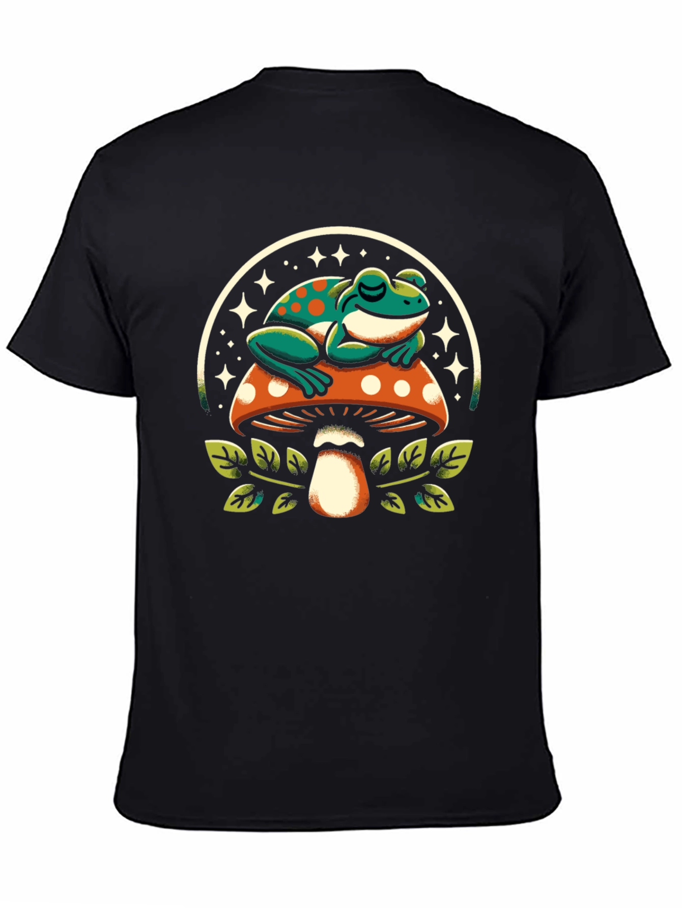 Frog on Mushroom Graphic Tee - Relaxed Fit