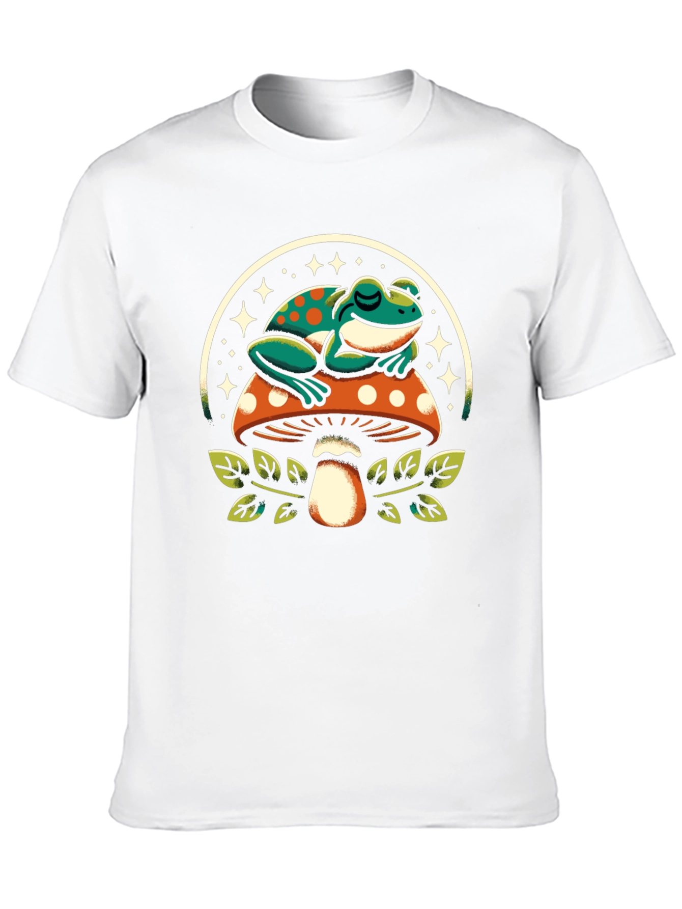 Frog on Mushroom Graphic Tee - Relaxed Fit