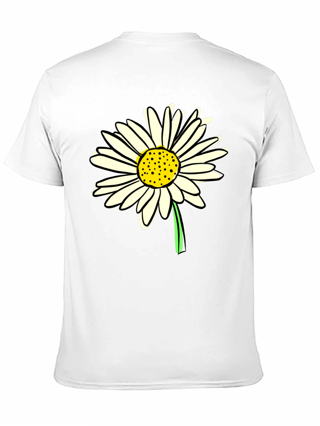 Daisy Graphic Tee - Classic Black Cotton T-Shirt
