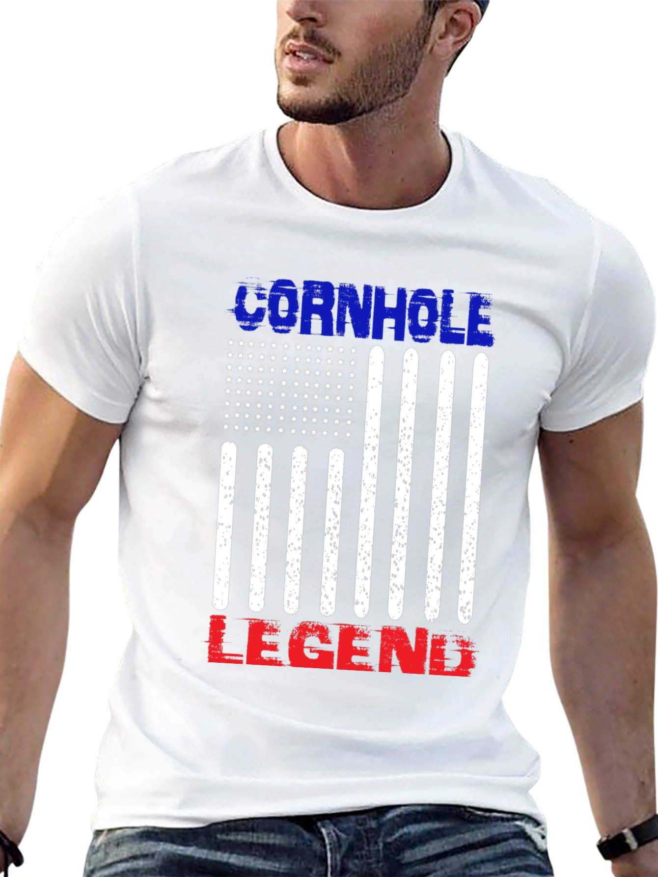 Cornhole Legend Patriotic Graphic Tee