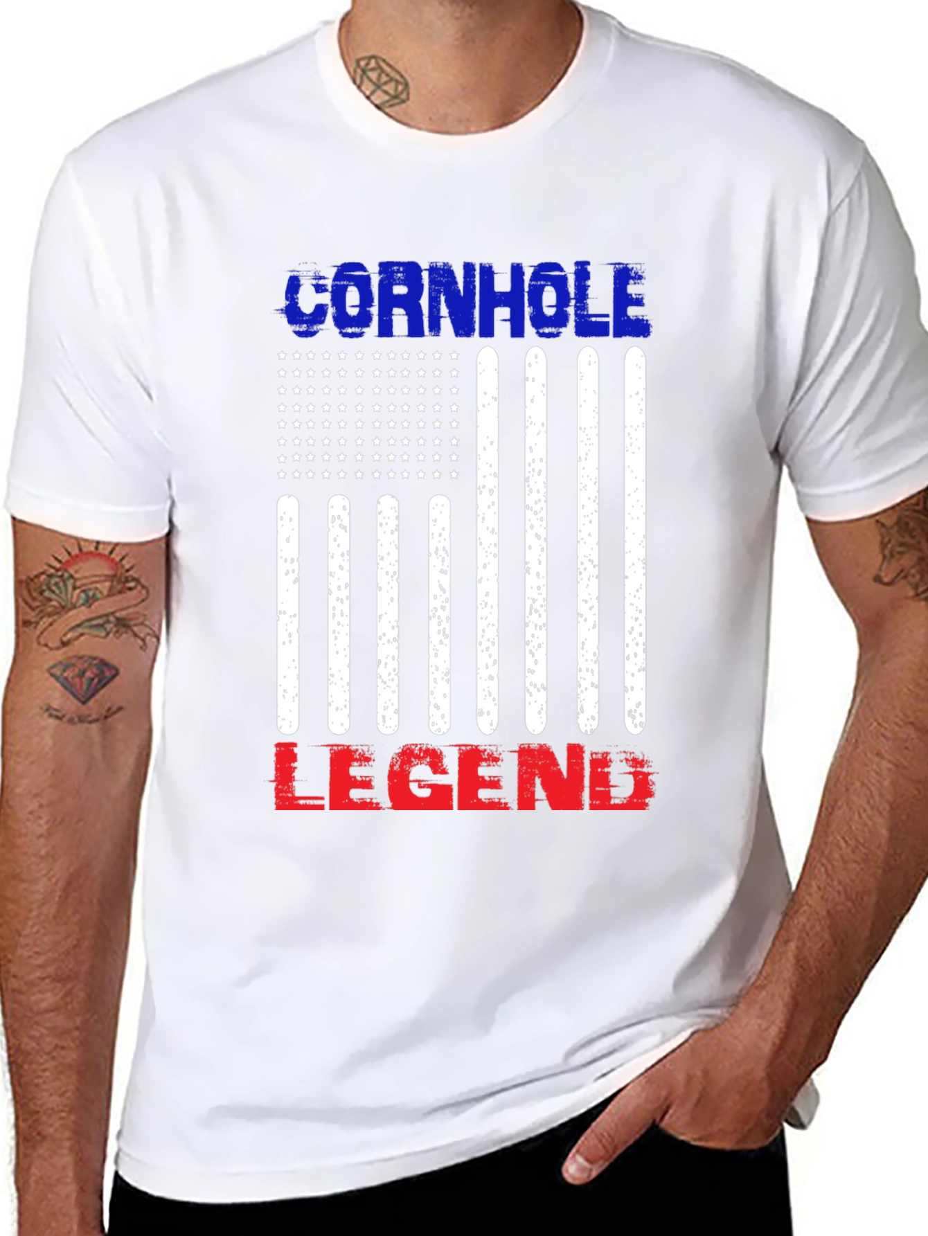 Cornhole Legend Patriotic Graphic Tee