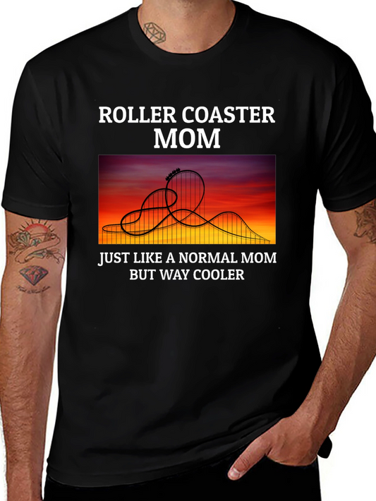 Roller Coaster Mom T-Shirt - Cool Graphic Tee