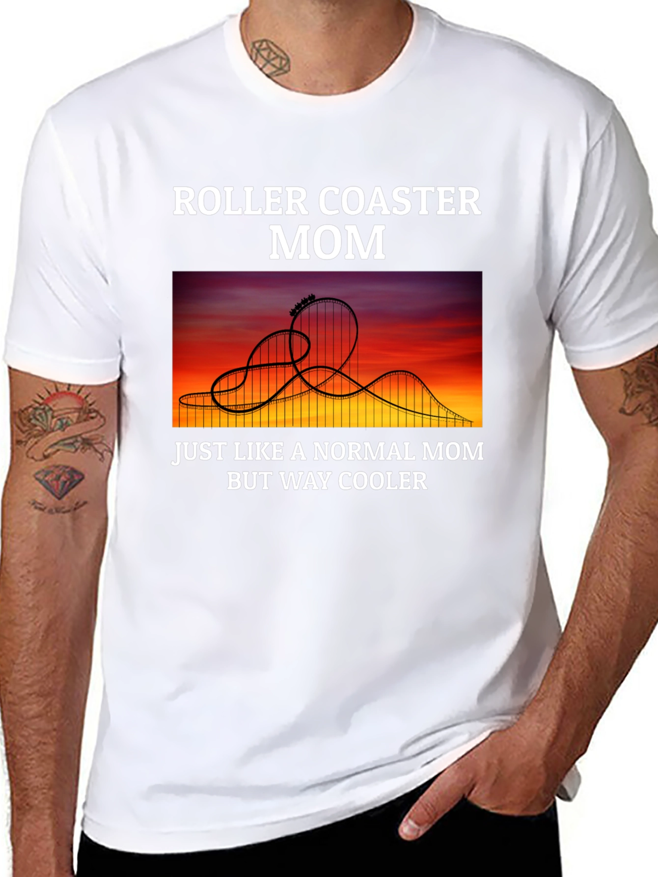 Roller Coaster Mom T-Shirt - Cool Graphic Tee