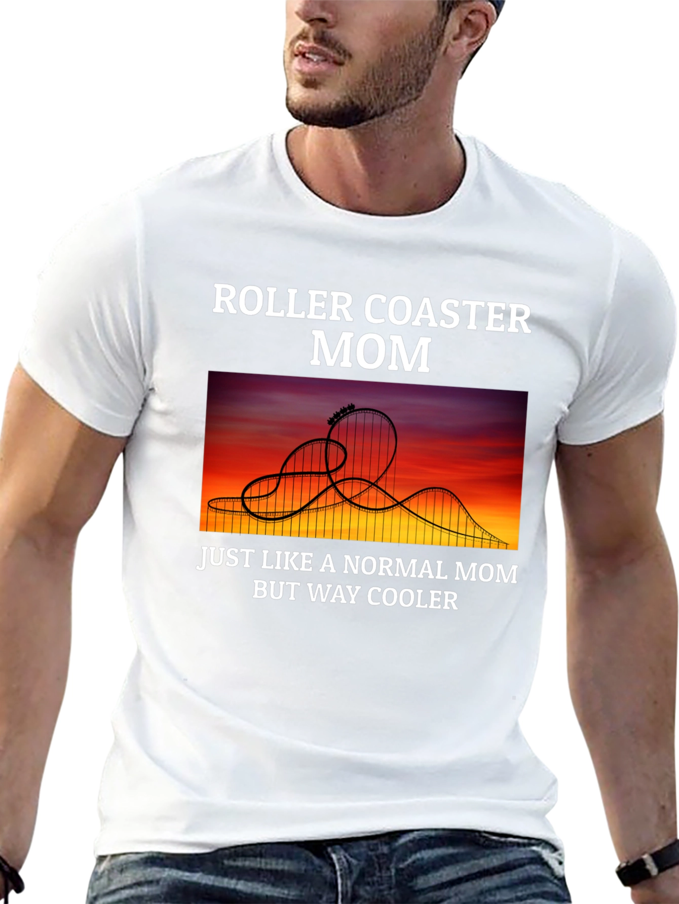 Roller Coaster Mom T-Shirt - Cool Graphic Tee