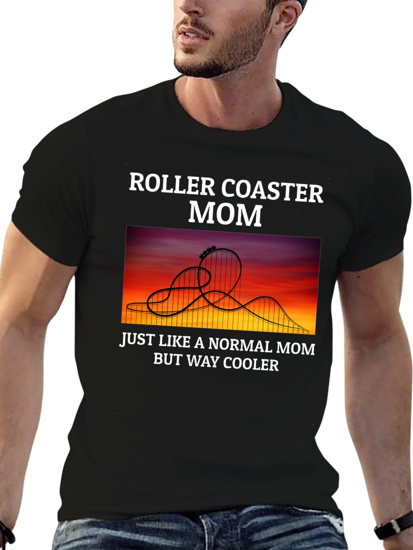 Roller Coaster Mom T-Shirt - Cool Graphic Tee
