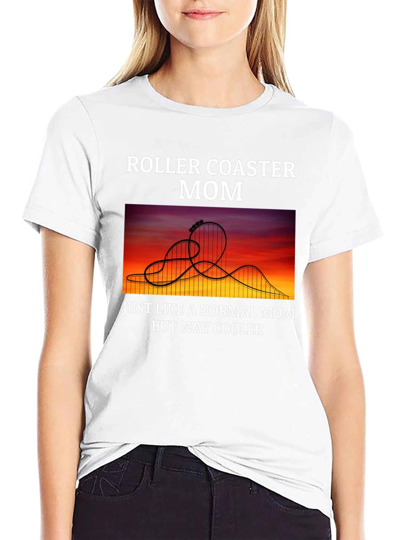 Roller Coaster Mom T-Shirt - Cool Graphic Tee