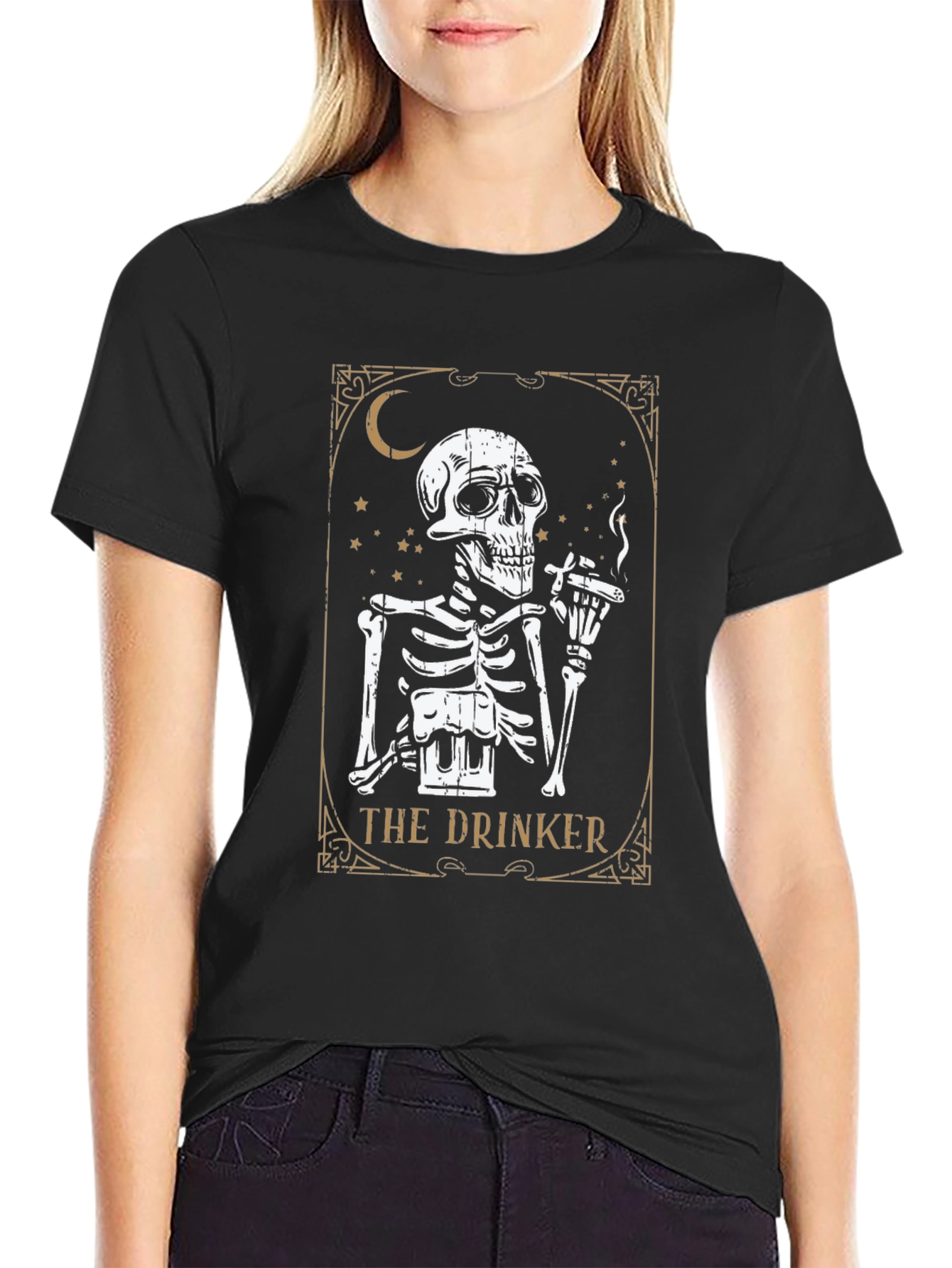 The Drinker Skeleton Graphic T-Shirt