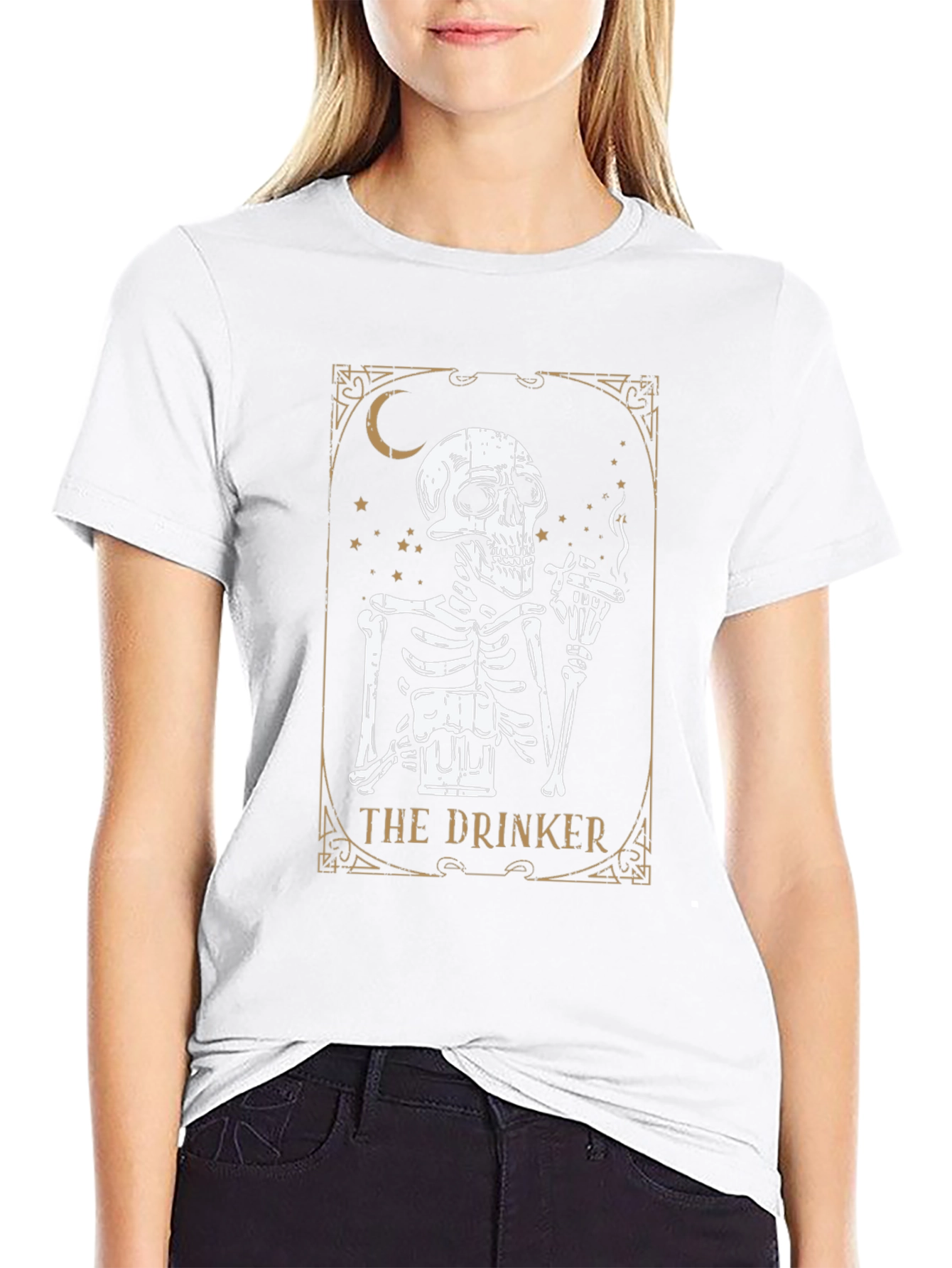 The Drinker Skeleton Graphic T-Shirt