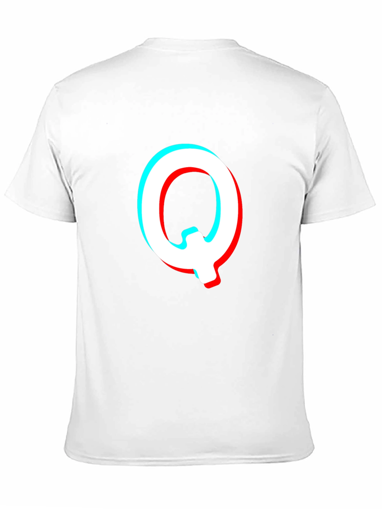 Letter Q Glitch Effect Graphic T-Shirt