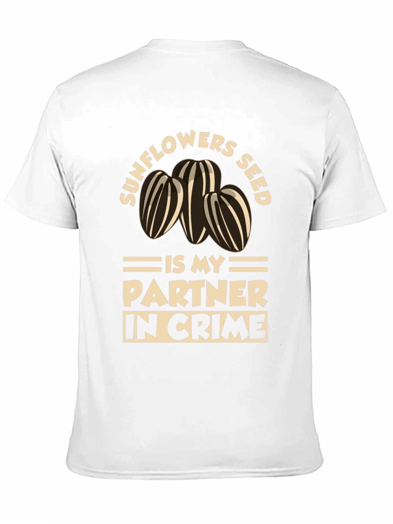 Sunflower Seed Partner in Crime Black T-Shirt