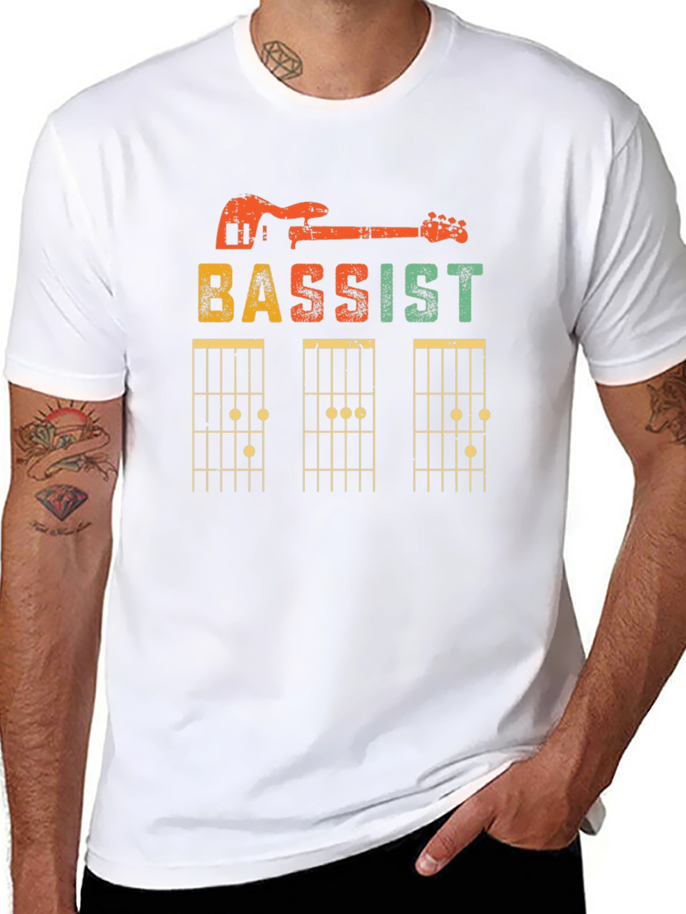 Bassist Guitar Chord T-Shirt - Music Lover Tee