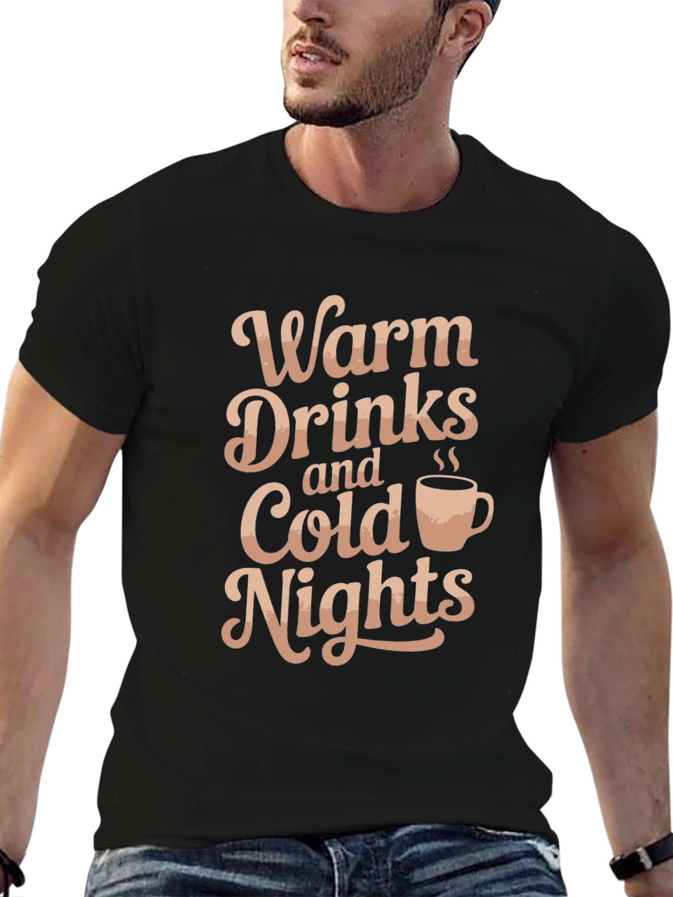 Warm Drinks & Cold Nights Graphic T-Shirt