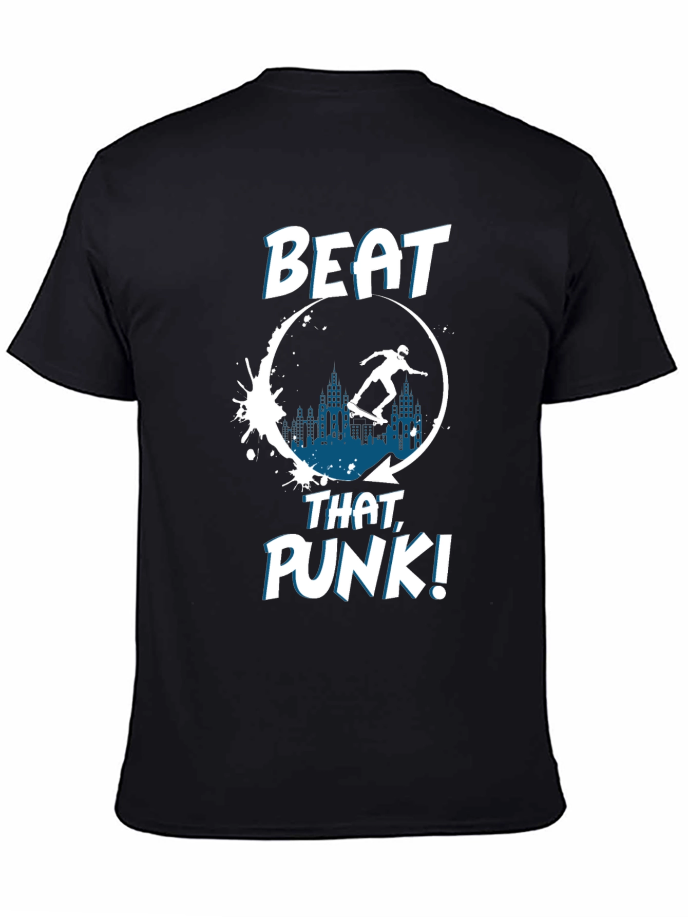 Beat That Punk! Skater Graphic T-Shirt