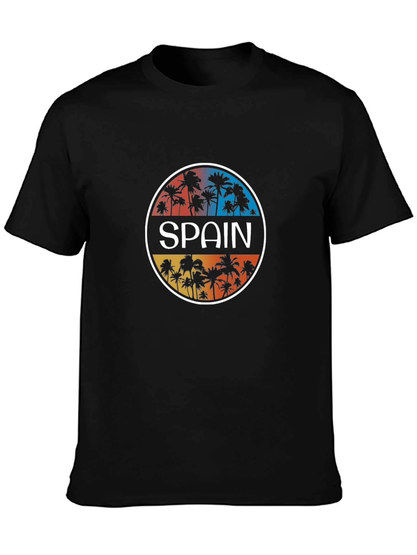 Spain Palm Tree Graphic T-Shirt