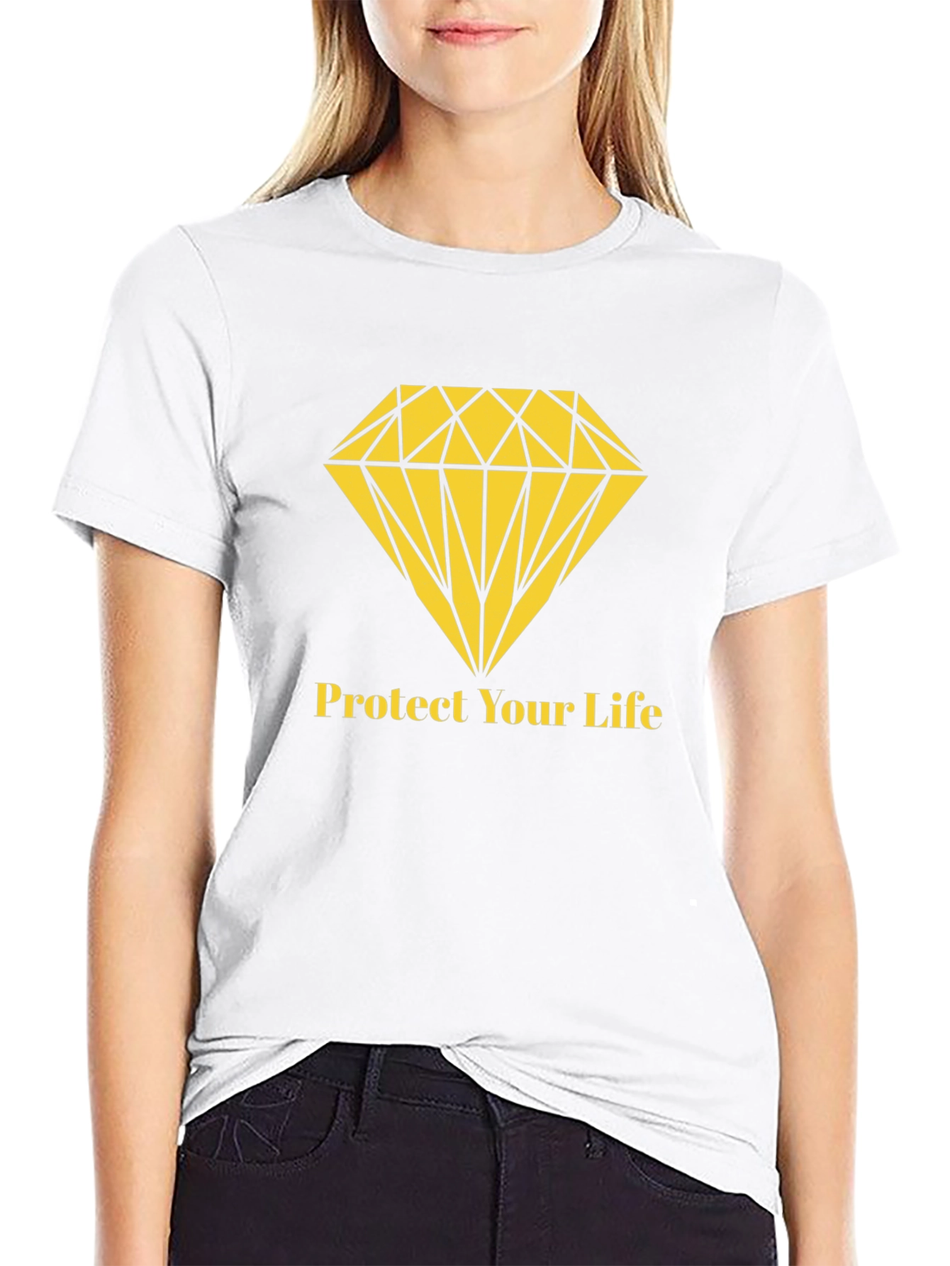 Protect Your Life Diamond Graphic T-Shirt