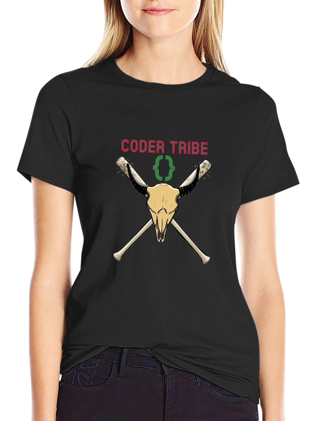 Coder Tribe Skull T-Shirt - Programming Humor Tee
