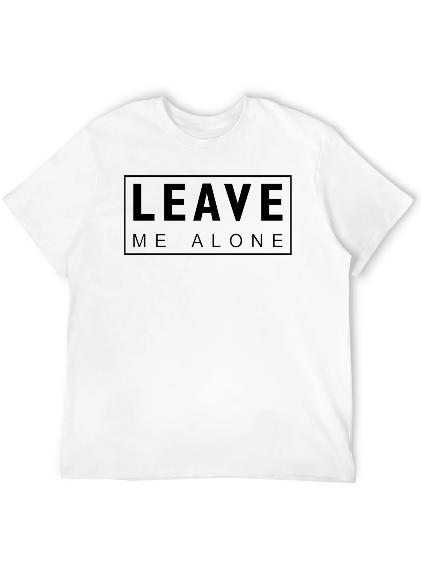 Leave Me Alone Black Graphic T-Shirt