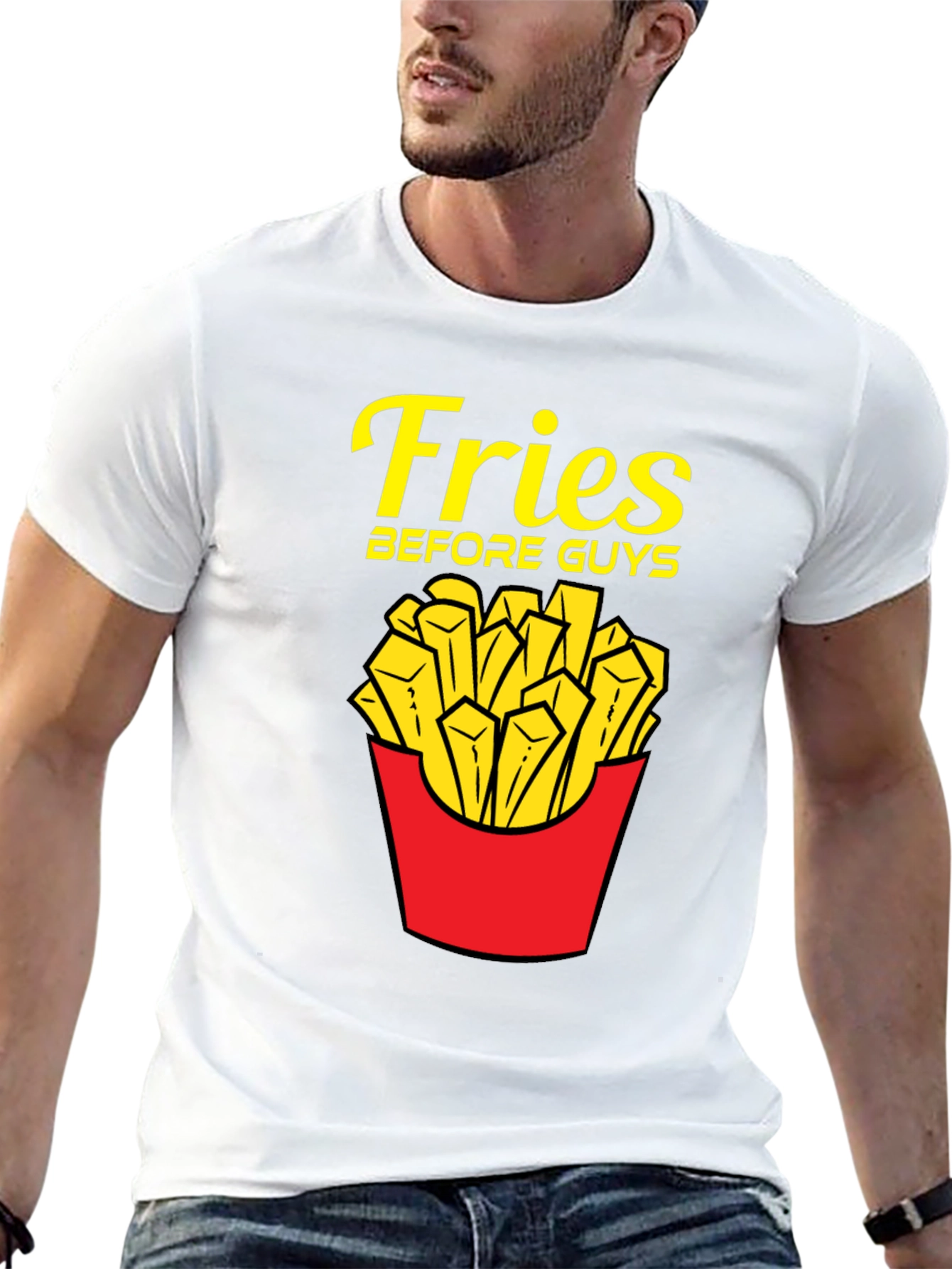 Fries Before Guys T-Shirt - Funny Foodie Tee