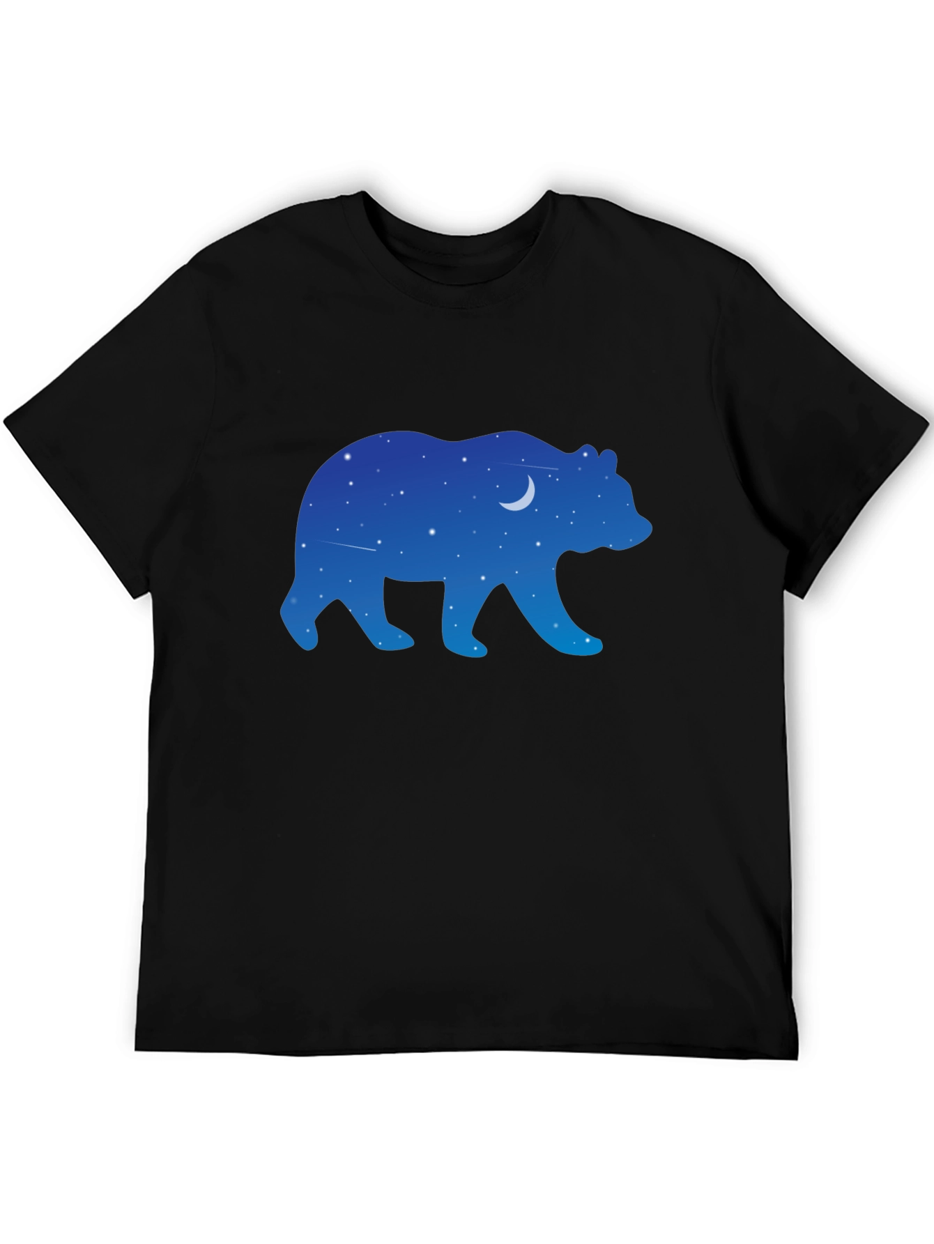 Night Sky Bear Graphic Tee - Black
