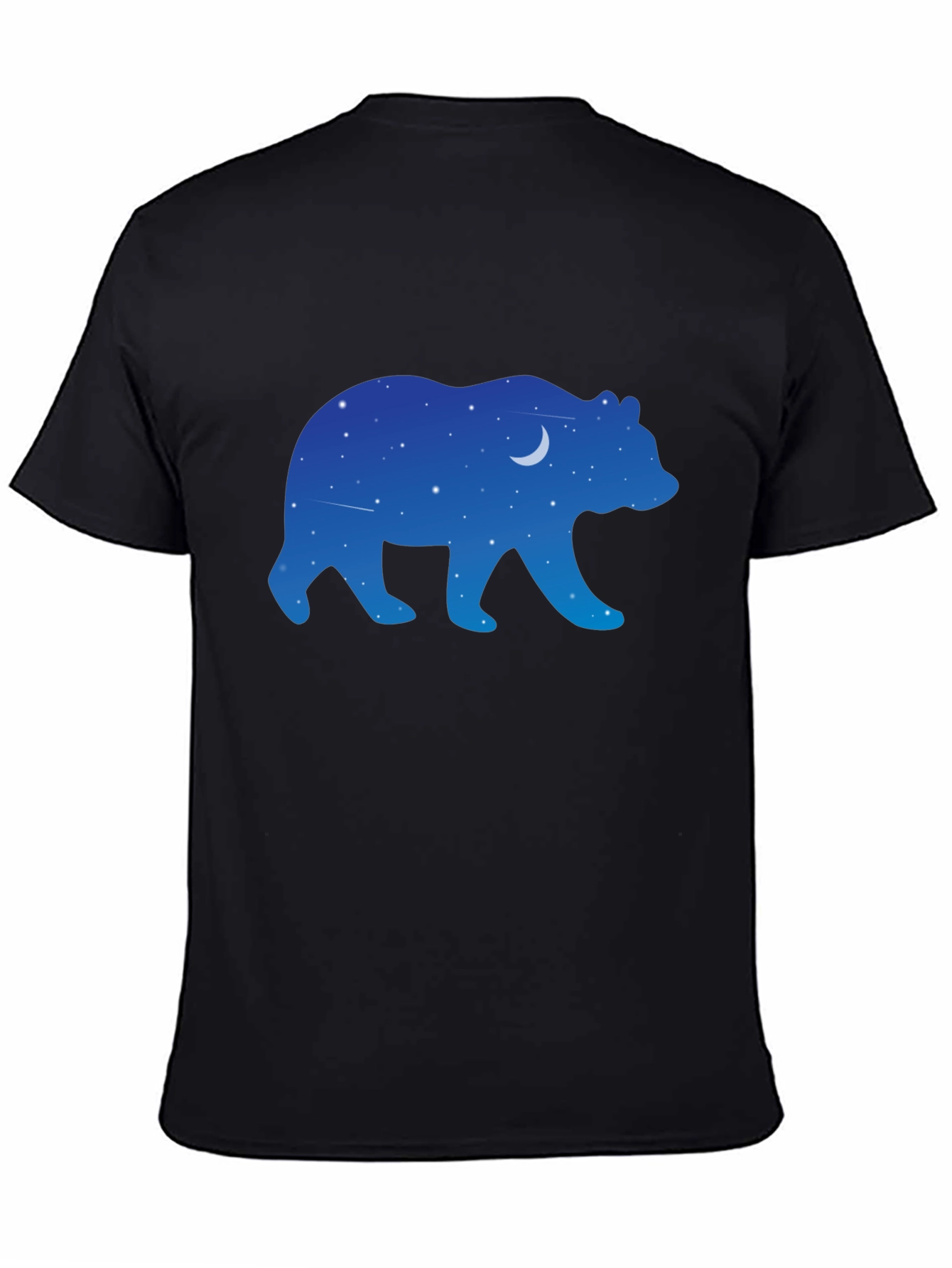 Night Sky Bear Graphic Tee - Black