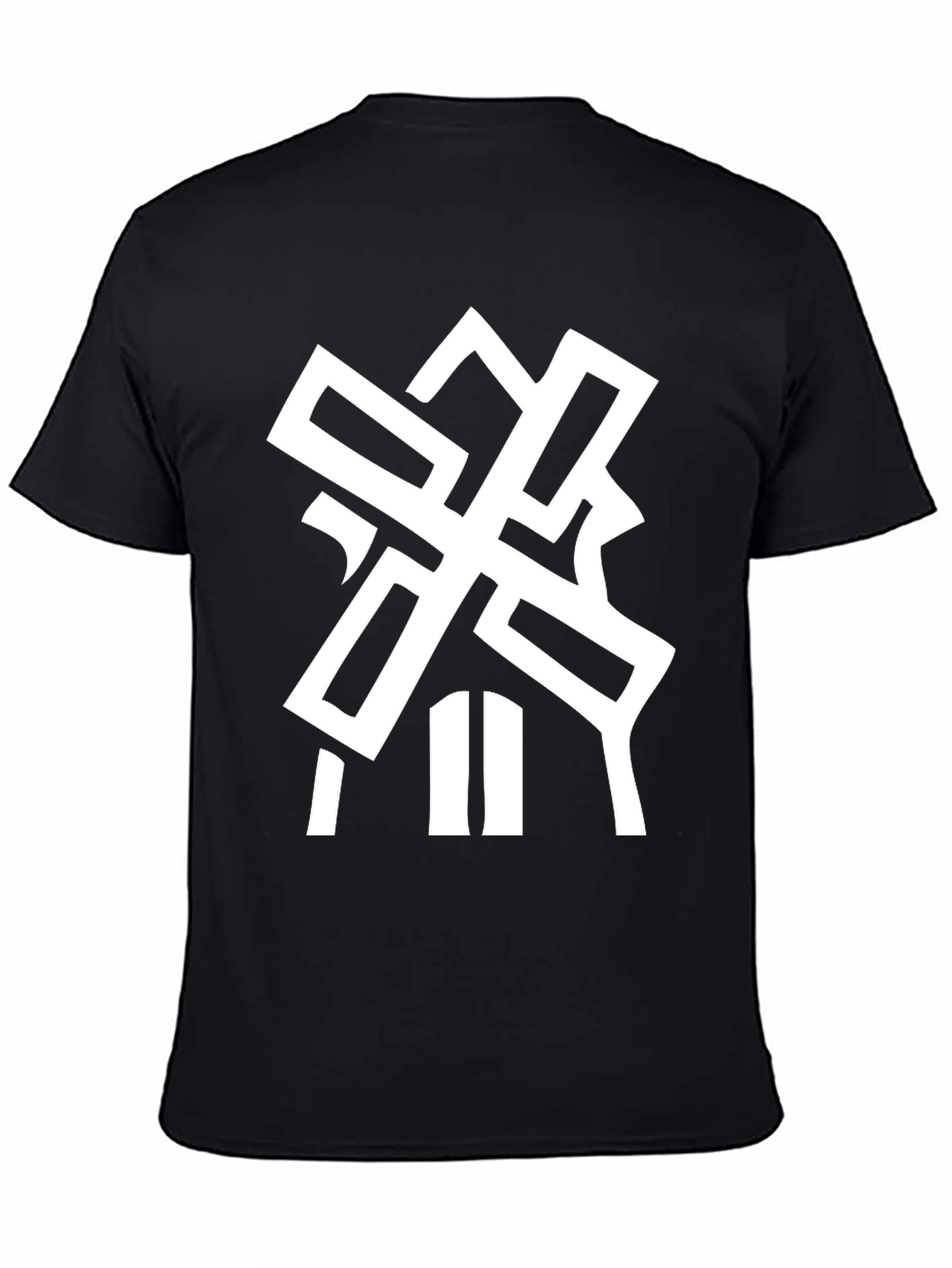 Graphic Print Millennial Windmill Black T-Shirt