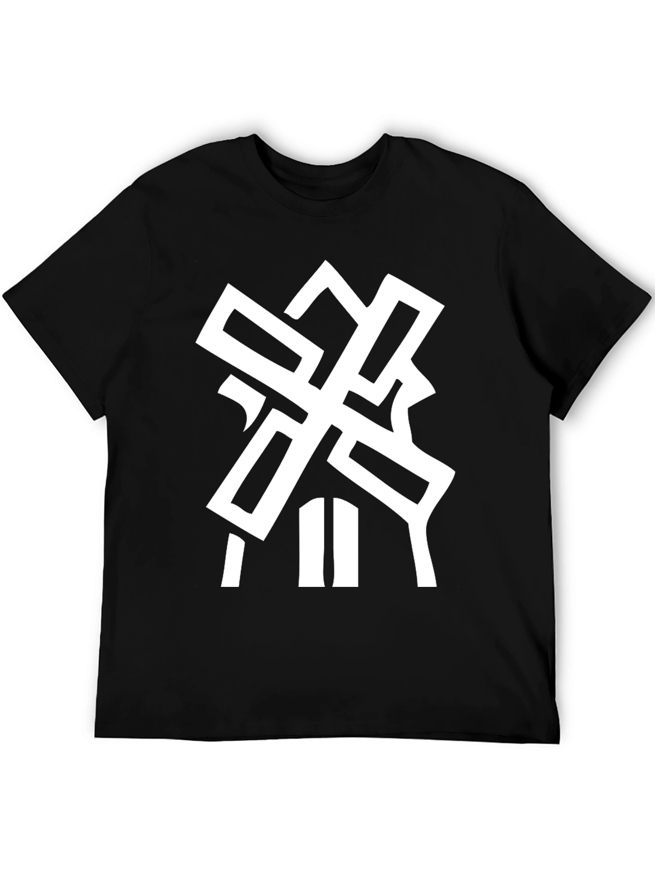 Graphic Print Millennial Windmill Black T-Shirt