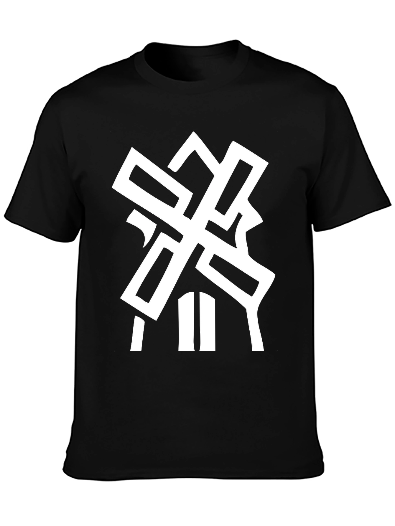 Graphic Print Millennial Windmill Black T-Shirt