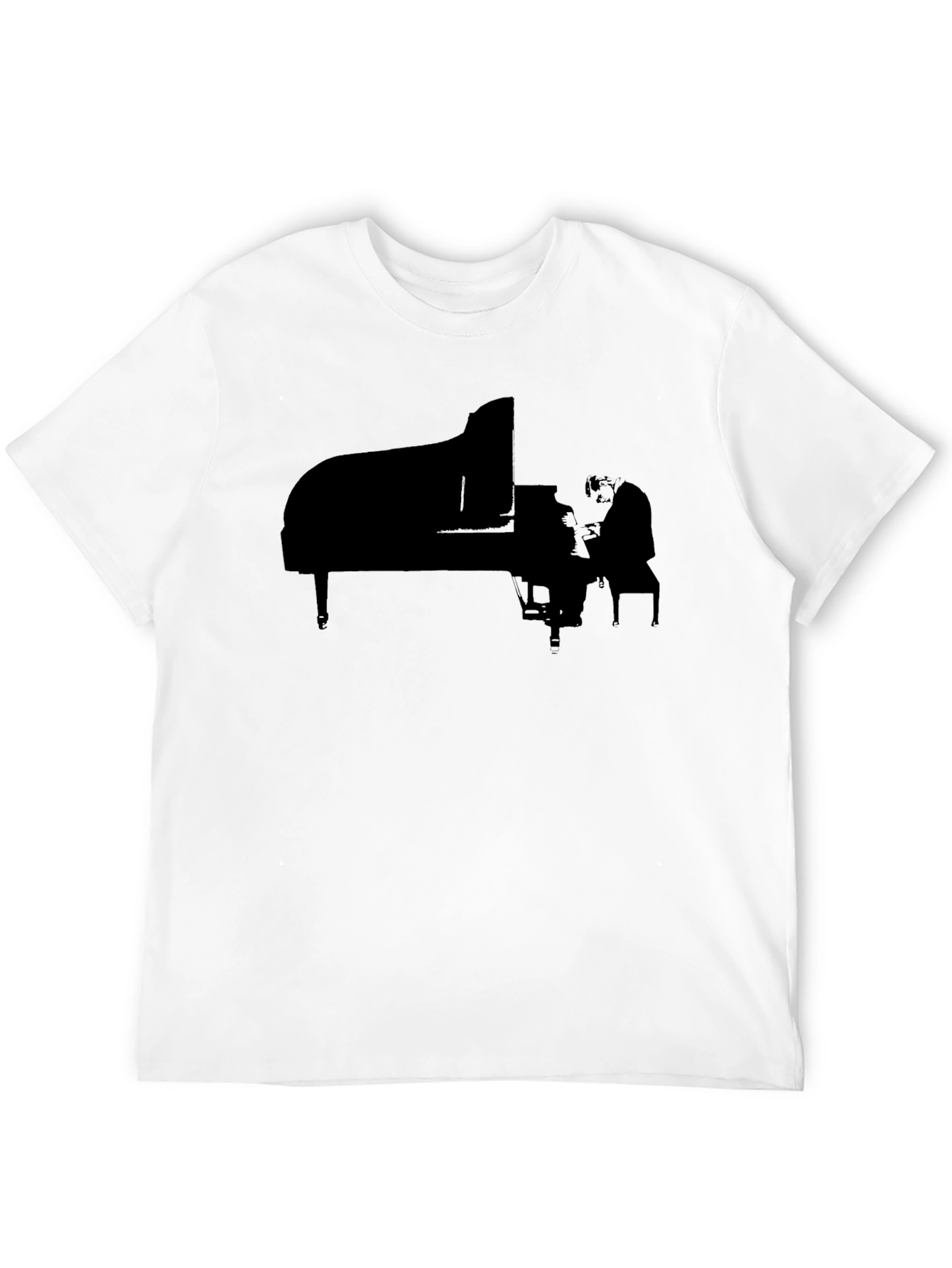 Piano Player Graphic Tee - Black