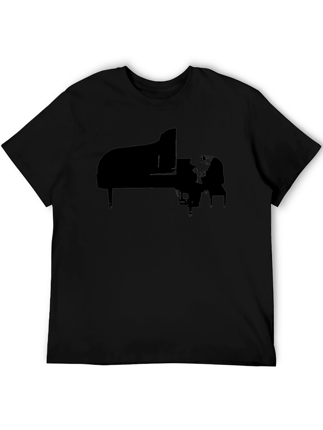 Piano Player Graphic Tee - Black
