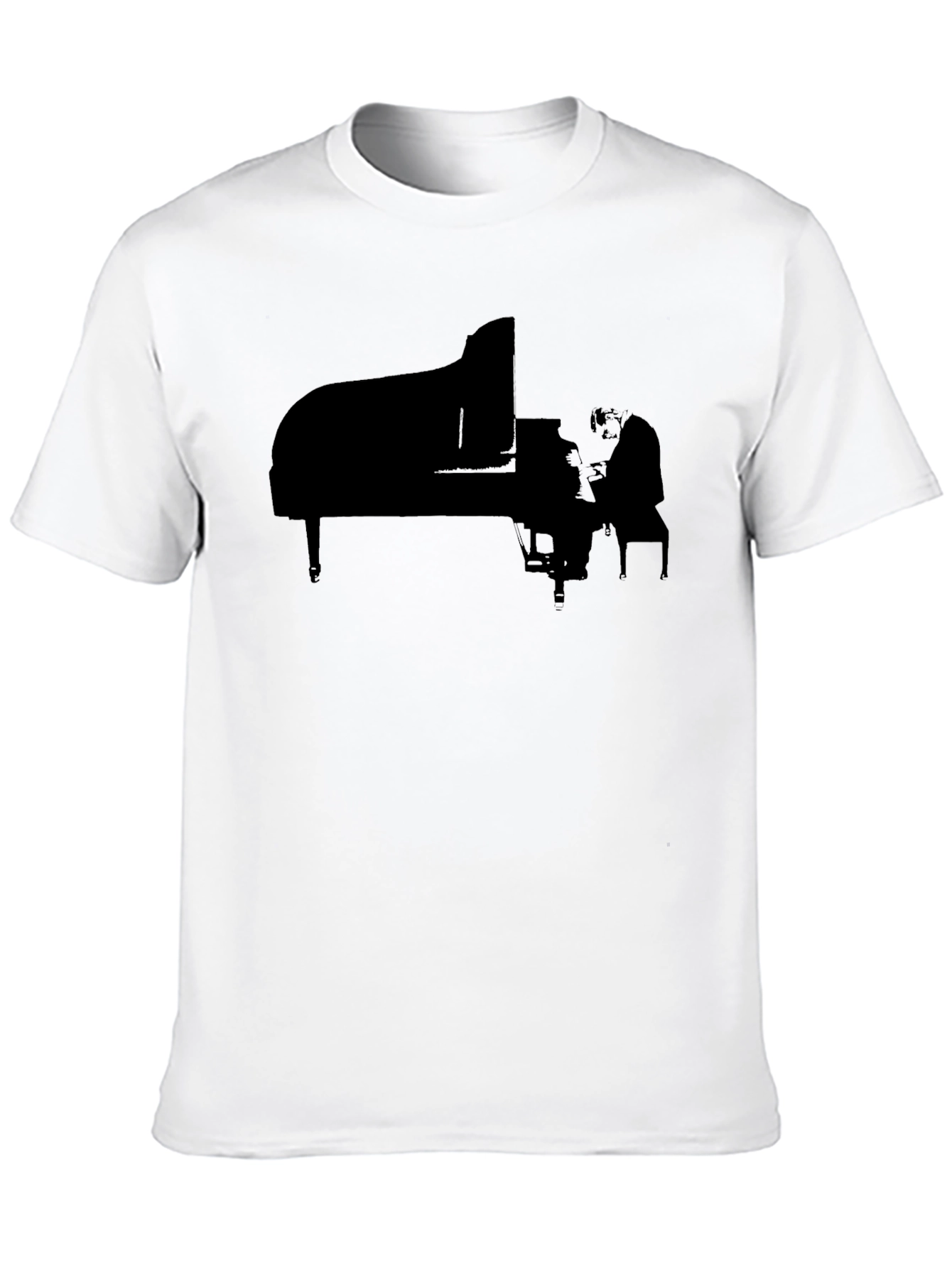 Piano Player Graphic Tee - Black